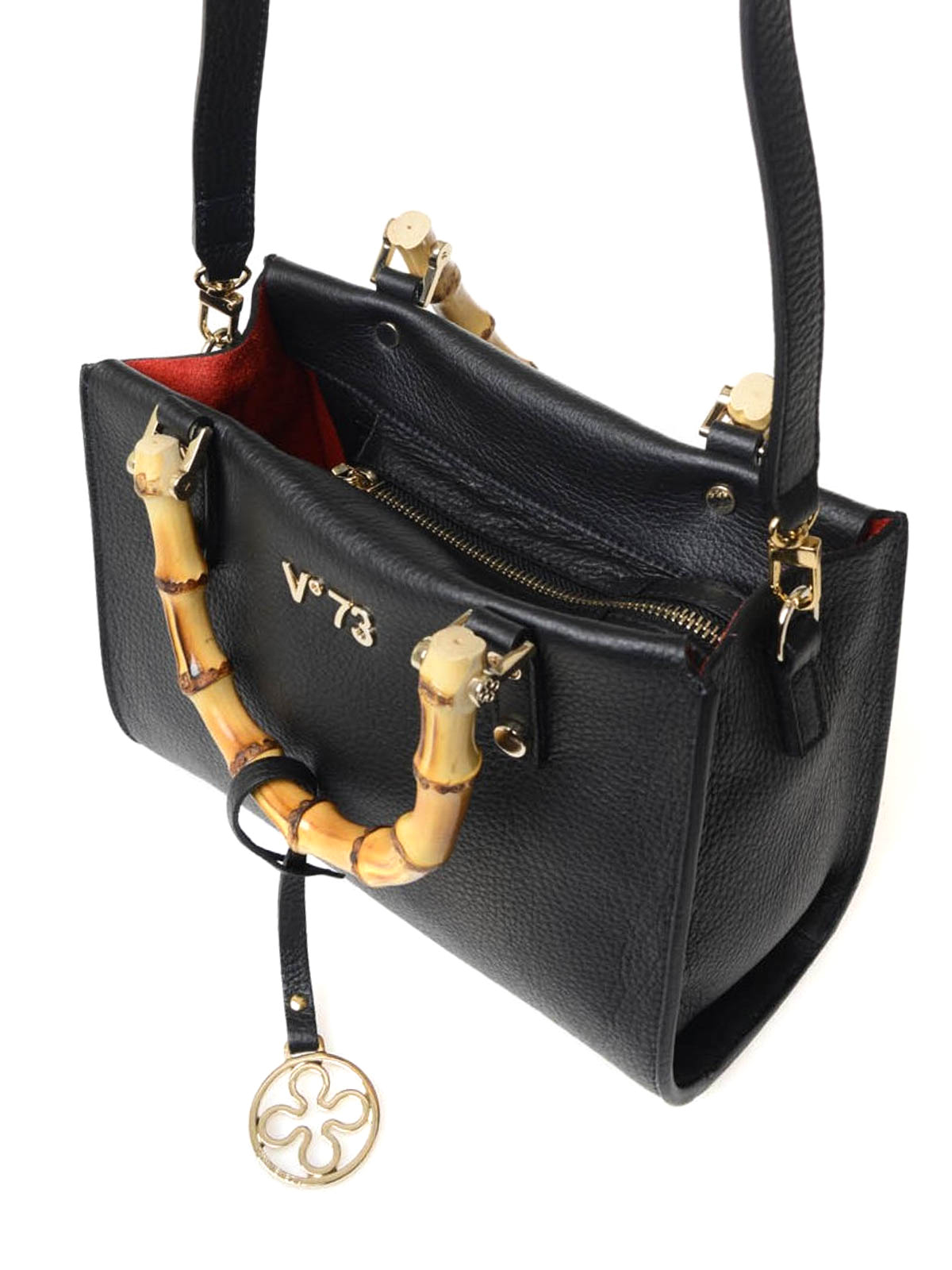 V°73 Venezia Bamboo SS tote - Black|N6401NEWVENEZIABAMBOOSSBL