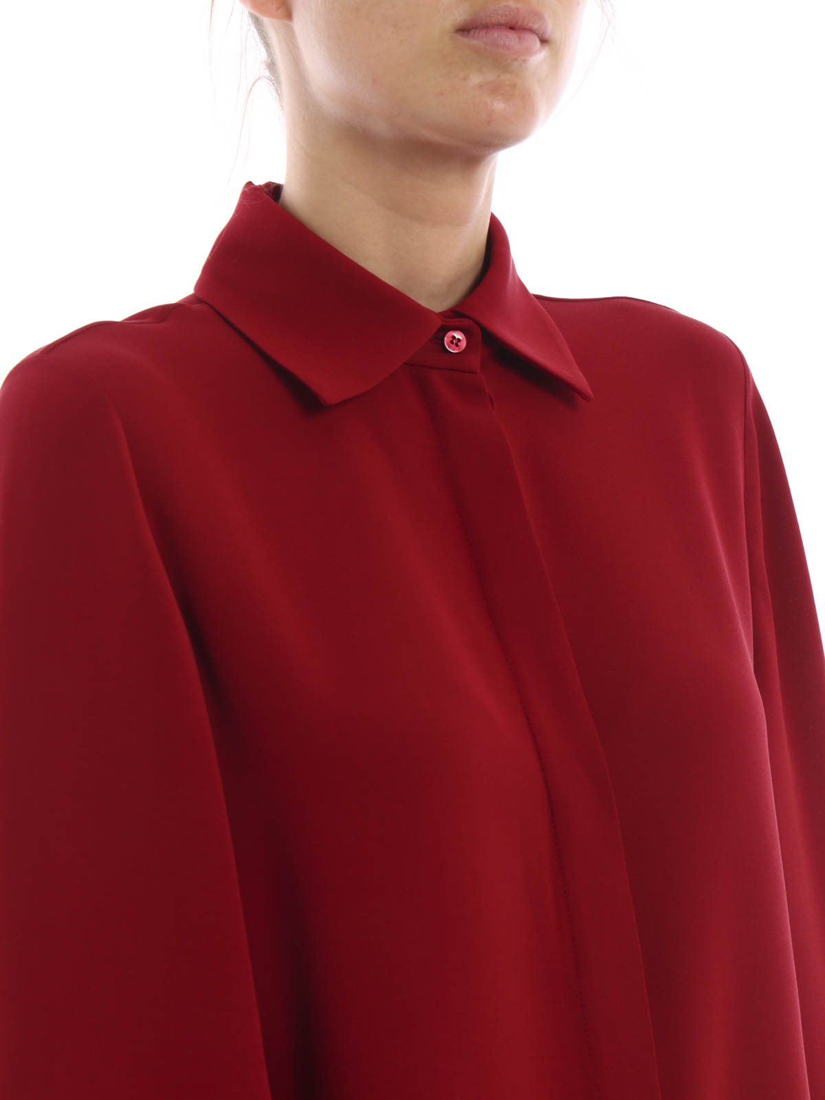 Shirts Valentino - Bell sleeve silk shirt - LB3AB0I51MH947