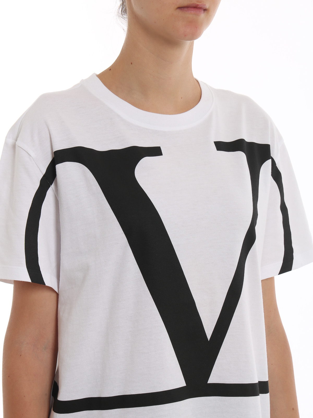 Sprængstoffer kredsløb skole T-shirts Valentino - Vlogo over T-shirt - SB3MG01Z4Q6A01