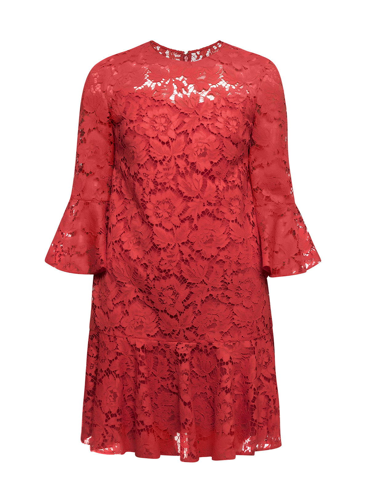 Valentino Garavani Heavy Lace bell sleeve short dress|MB3VAAX11EC157