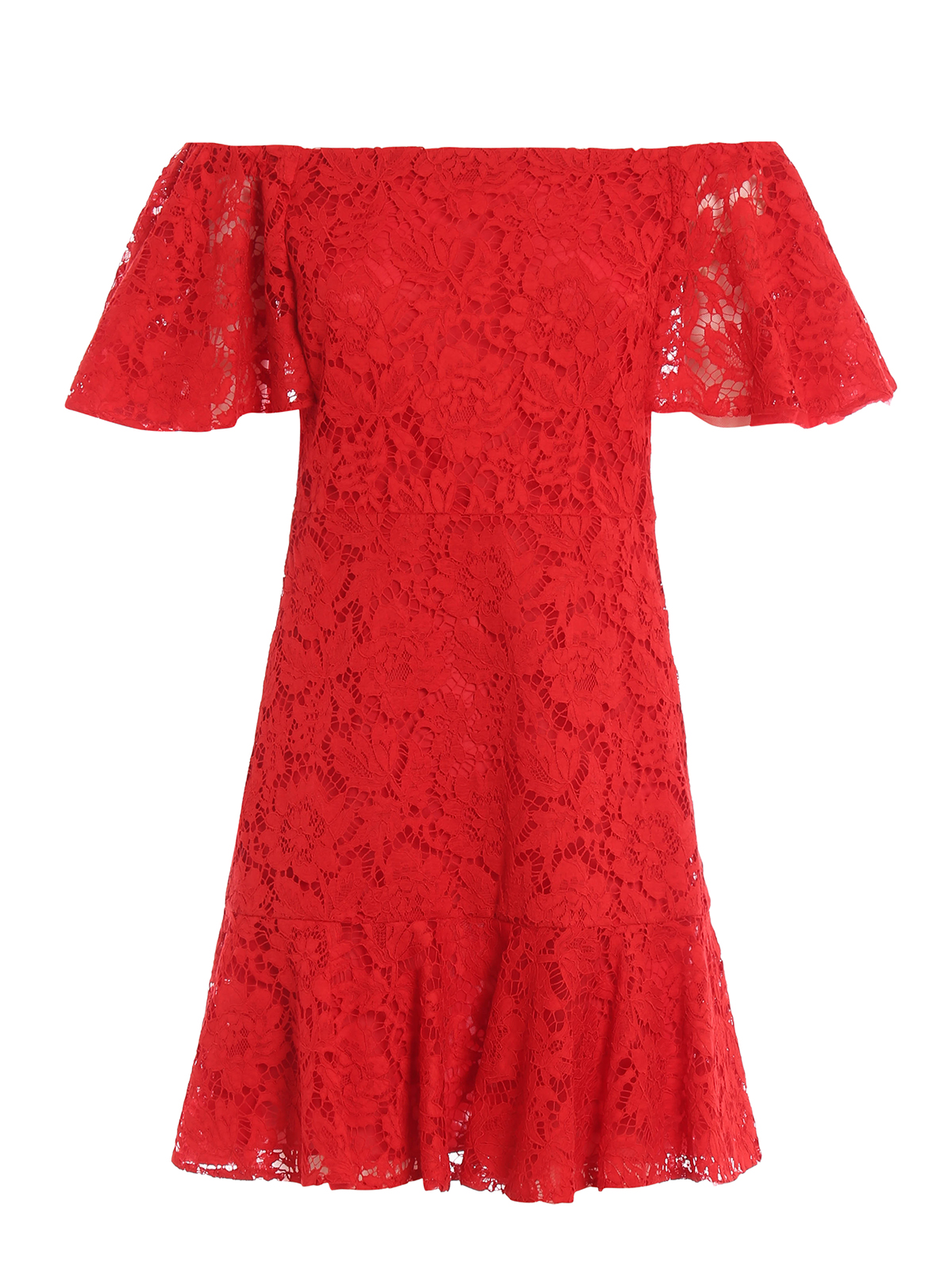 Valentino Garavani Heavy Lace off the shoulder dress|MB3VAAW61EC157