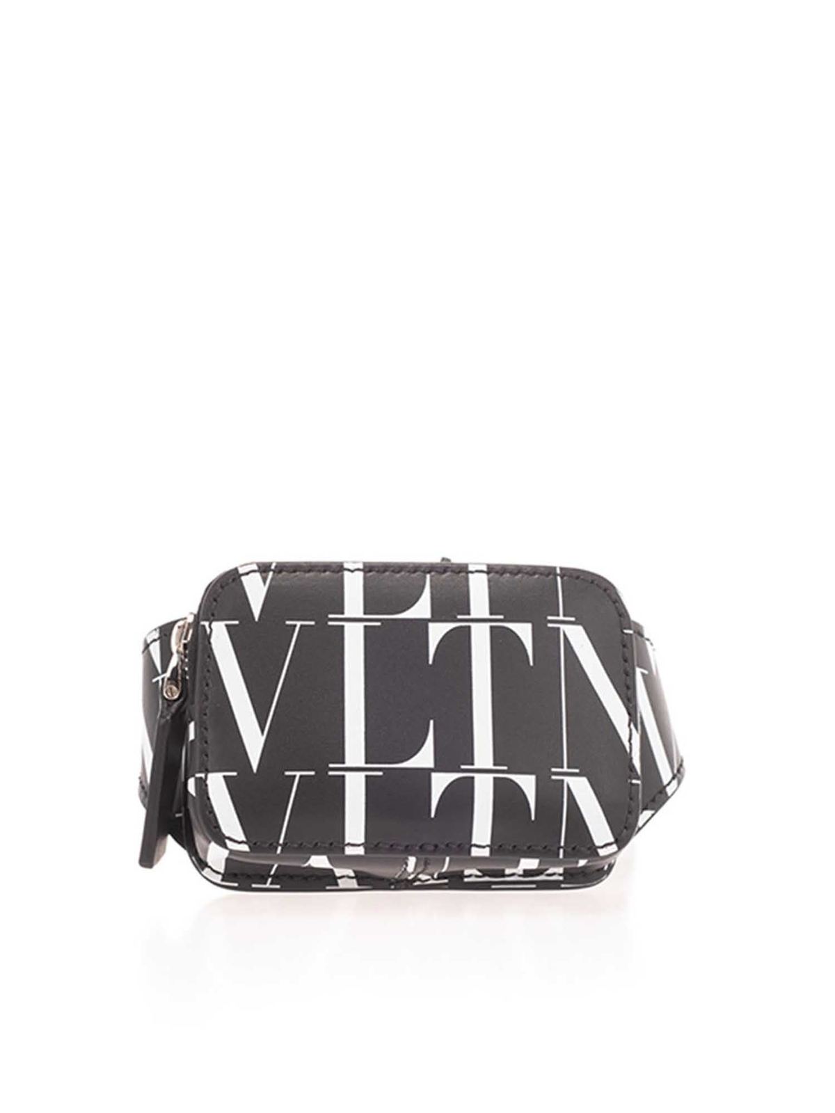 Valentino Garavani White & Black Leopard 'VLTN' Backpack Valentino Garavani