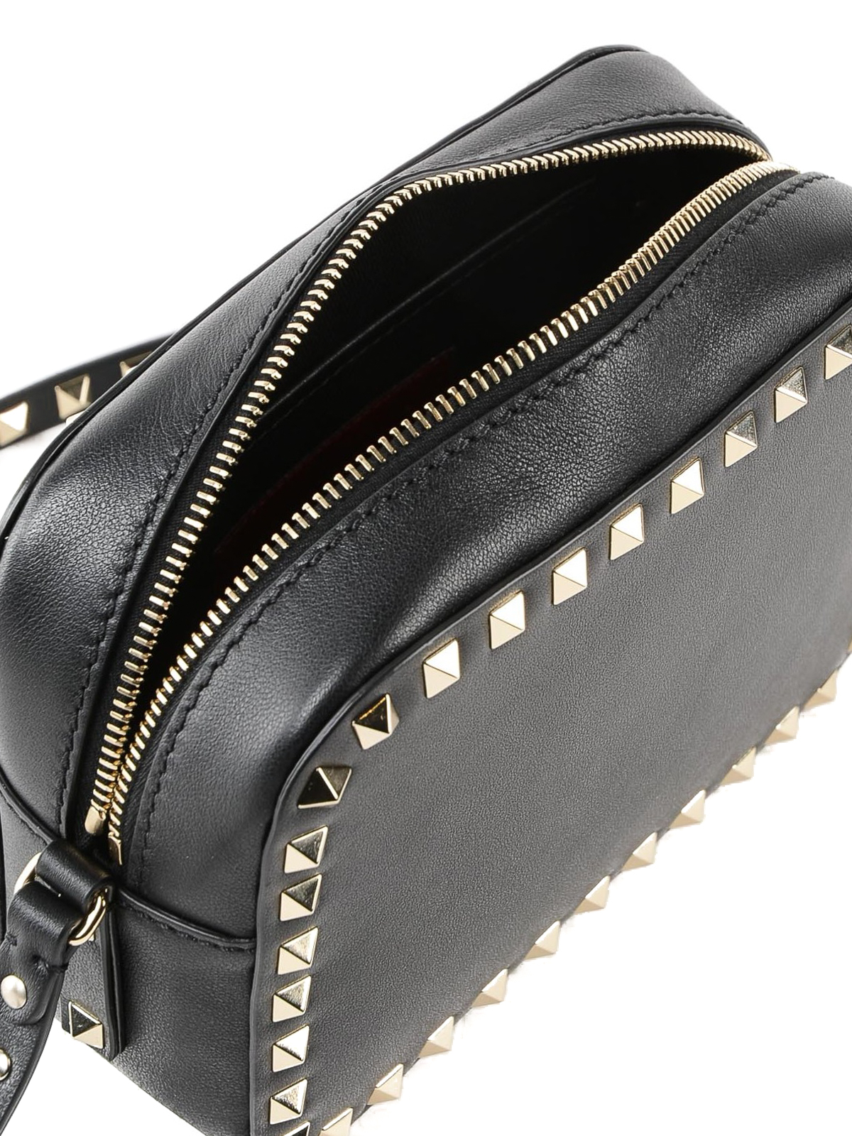 Rockstud leather backpack Valentino Garavani Black in Leather