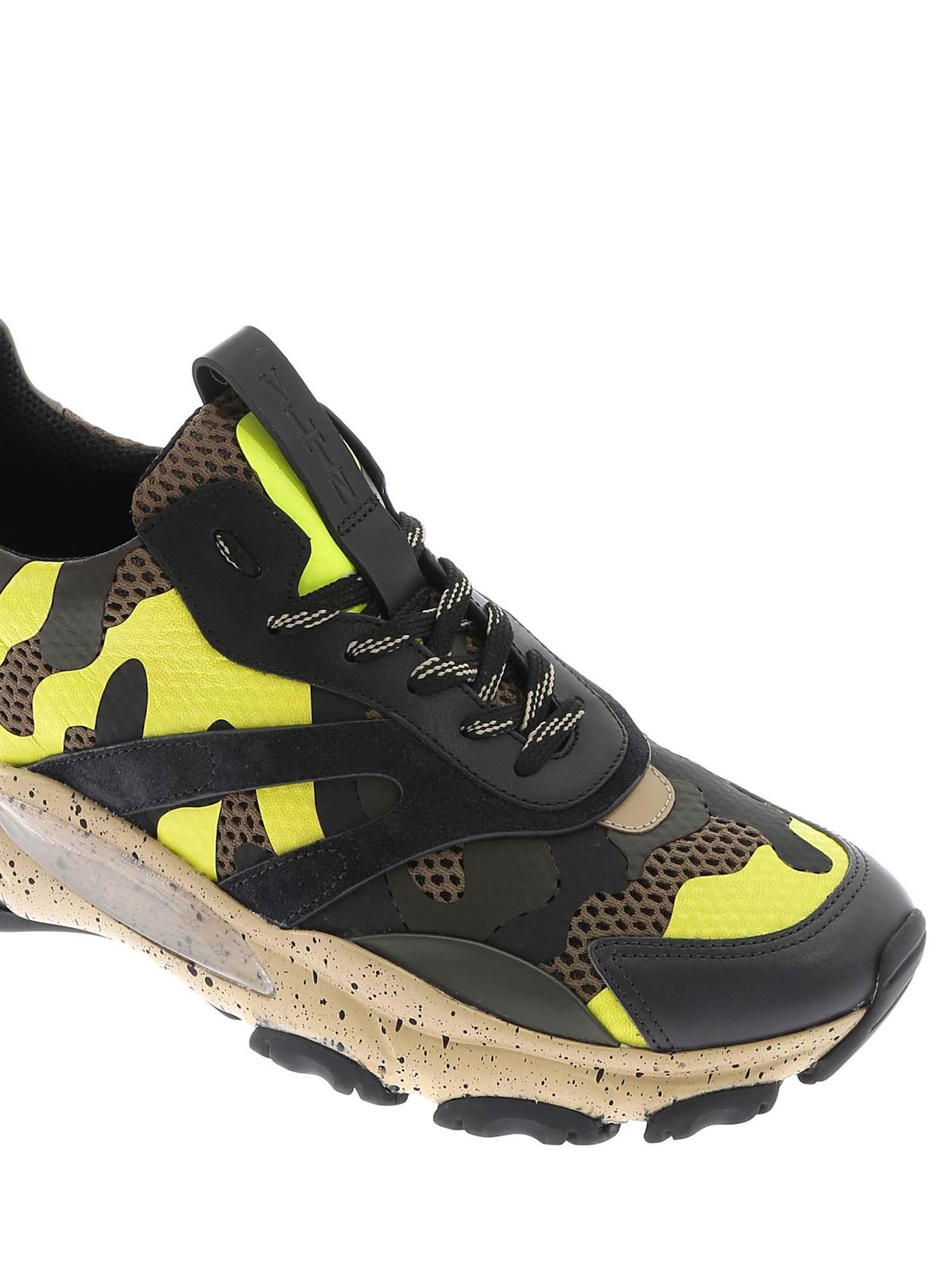 Trainers Valentino Garavani Bounce sneakers in army green and yellow RY0S0B05RYP29H