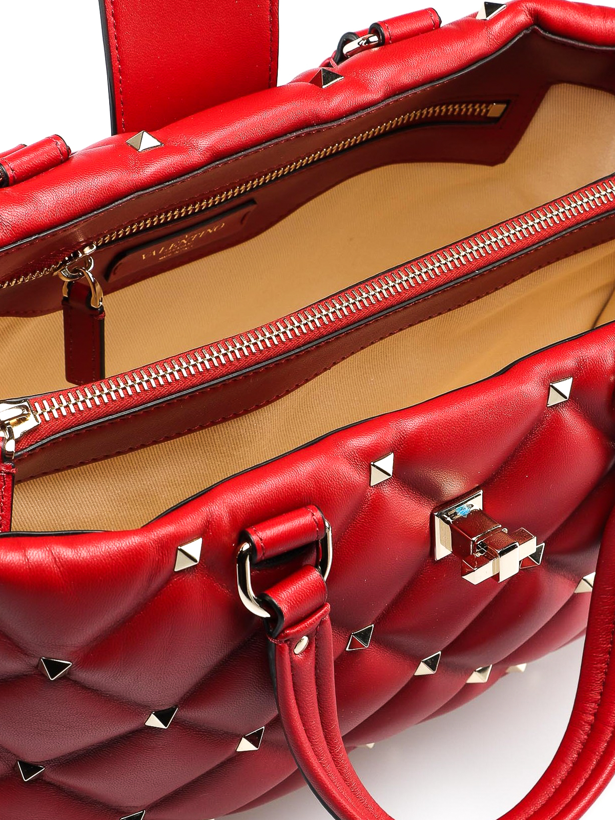 Shoulder bags Valentino Garavani - Candystud red quilted lambskin ...