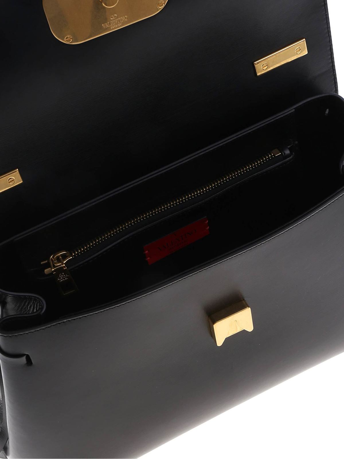 Valentino Garavani Medium VRING Shoulder Bag- Black RW0B0E02SEB 0NO  8053341590589 - Handbags, Valentino - Jomashop