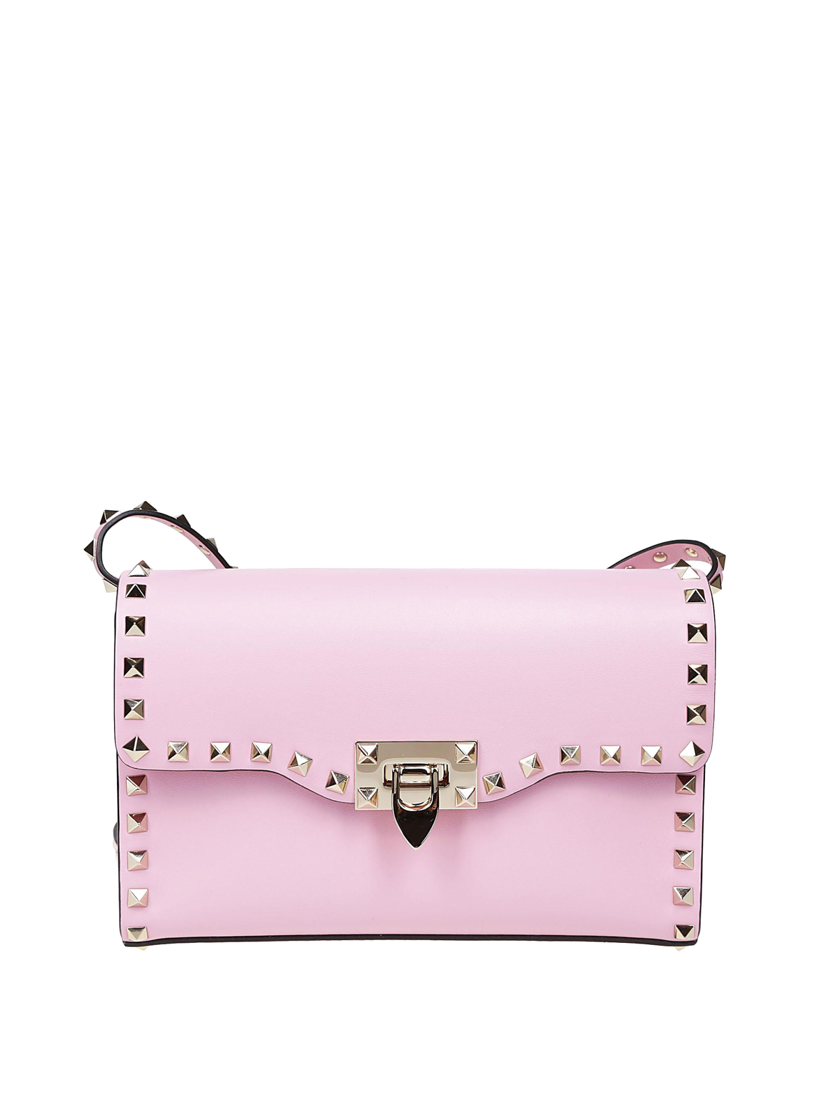 VALENTINO GARAVANI: Rockstud bag in leather - Pink