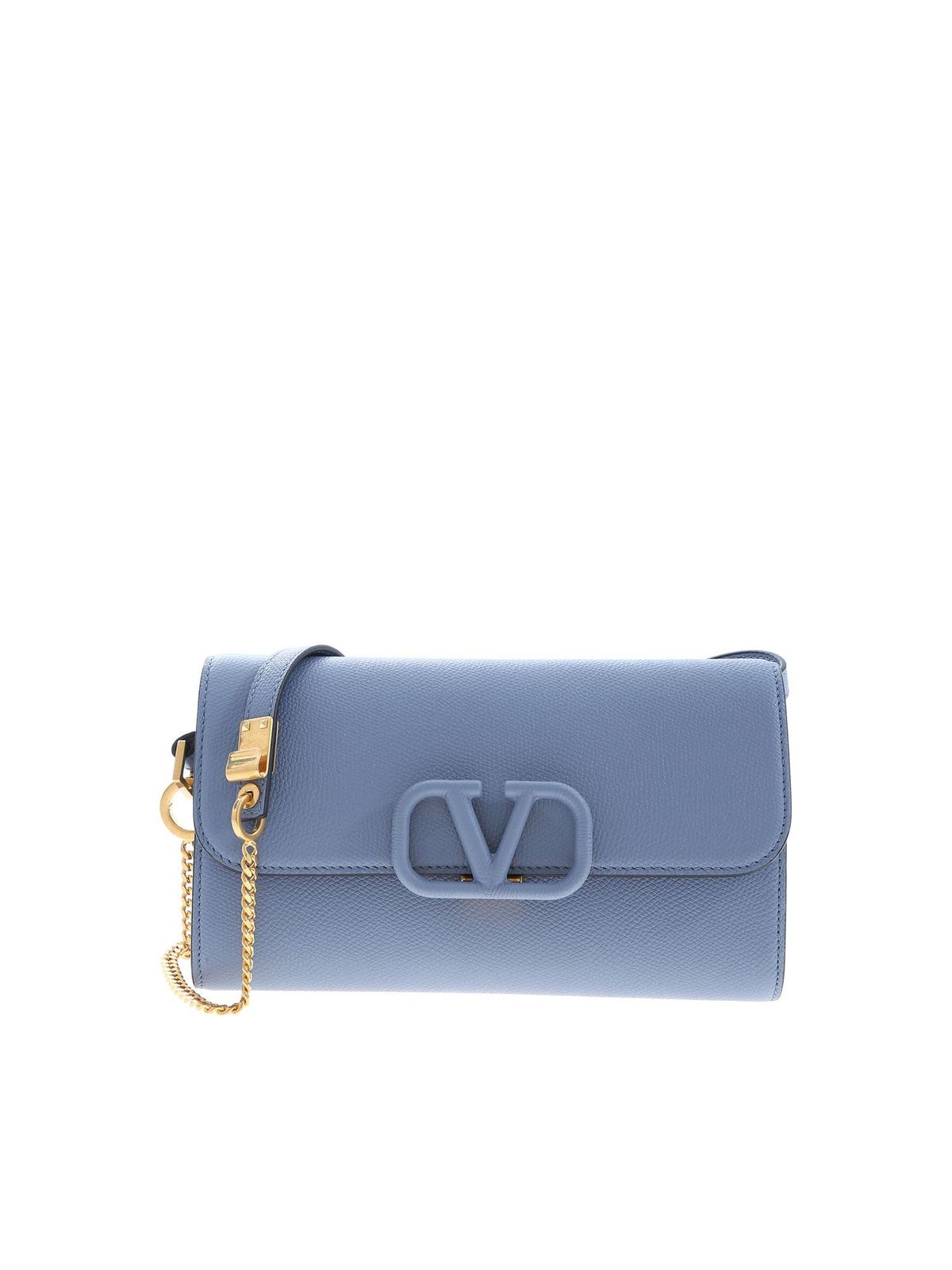 Cross body bags Valentino Garavani - VLOGO bag in light blue -  UW2B0H28RQR56Y
