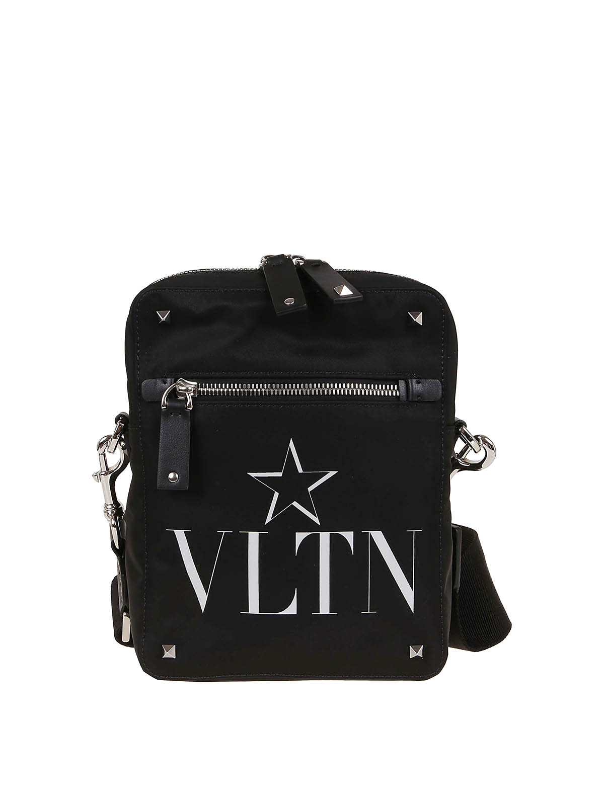 Valentino Men's Vltn Star Crossbody Bag In Black