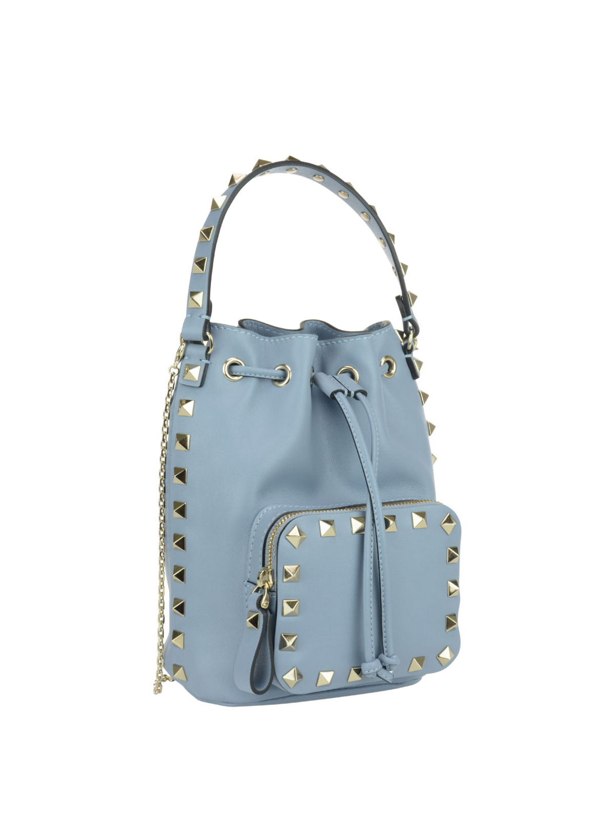 Valentino Garavani バケットバッグ Rockstud - ライトブルー 