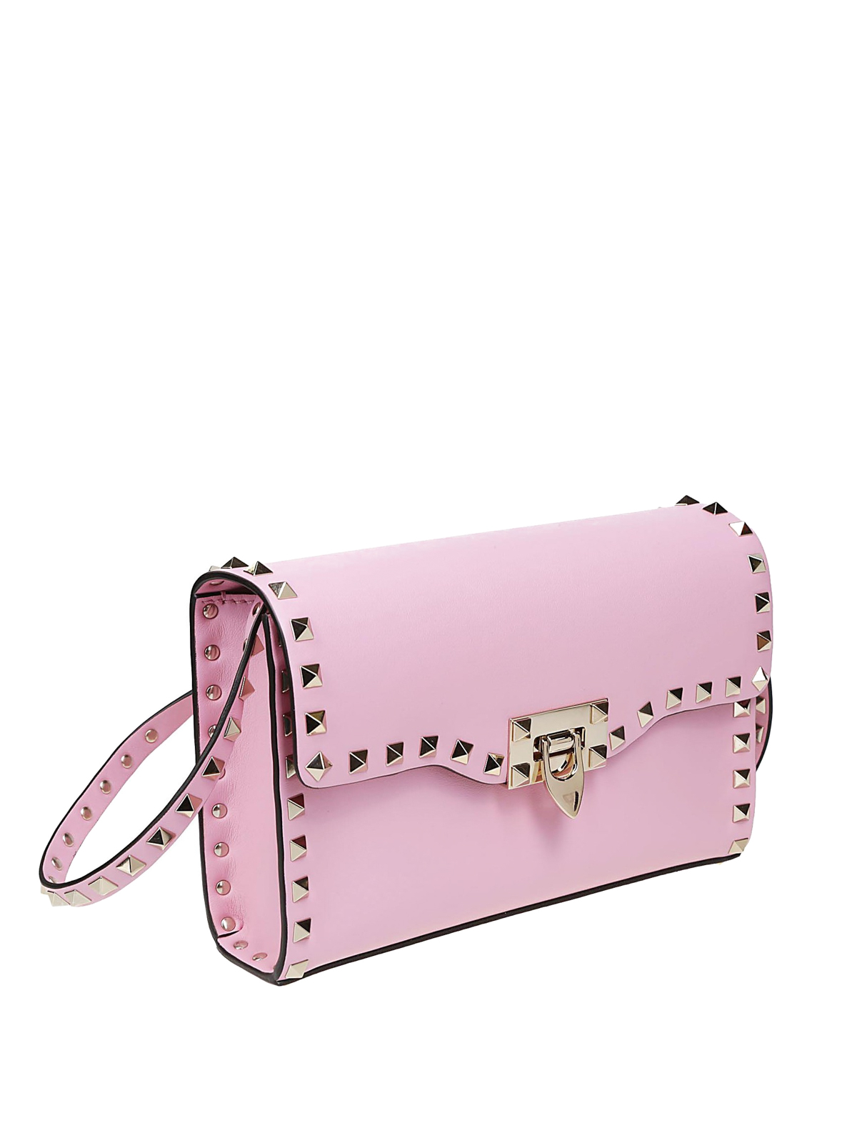 Tåget væv Støv Cross body bags Valentino Garavani - Rockstud pink smooth leather small bag  - QW2B0181WCICY4