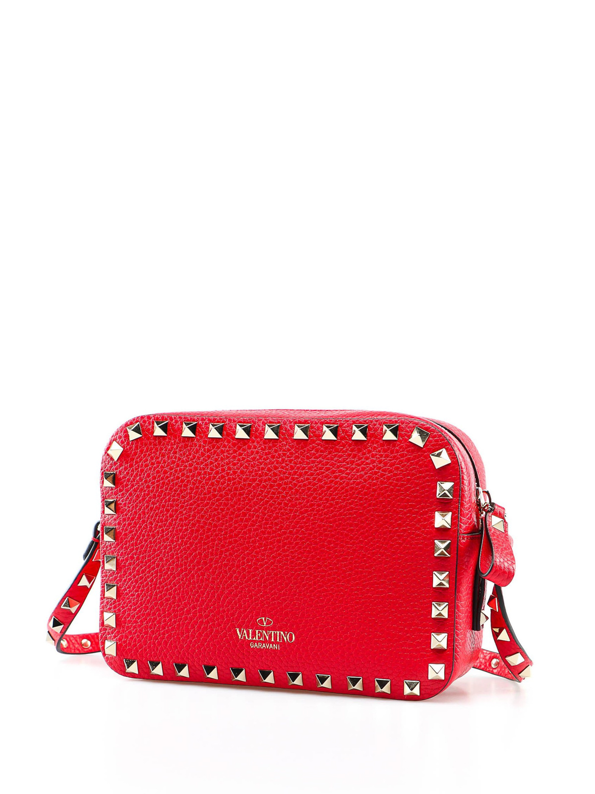 Valentino Rockstud red studded messenger bag
