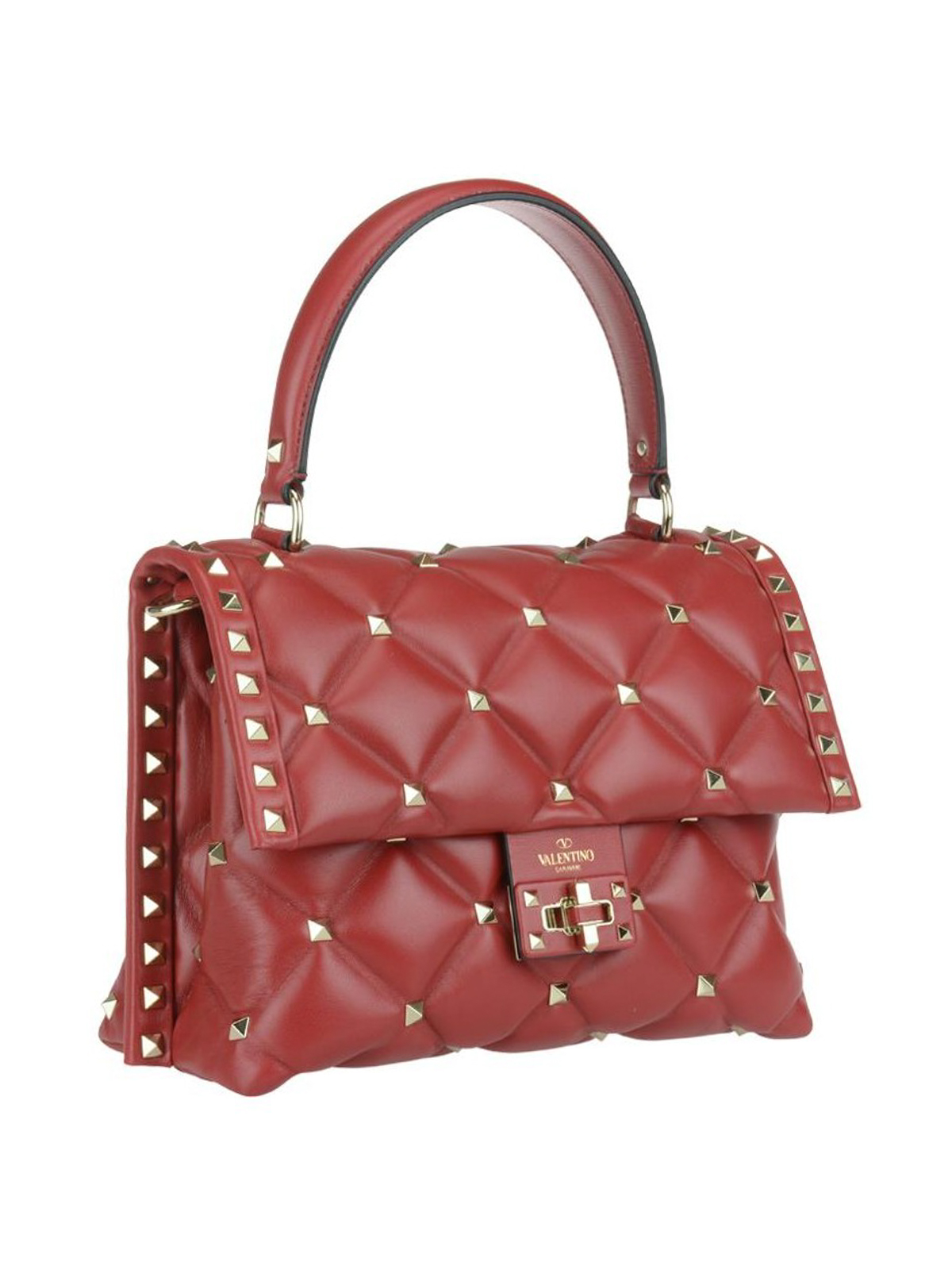 Valentino Garavani Medium Candystud Shoulder Bag in Red