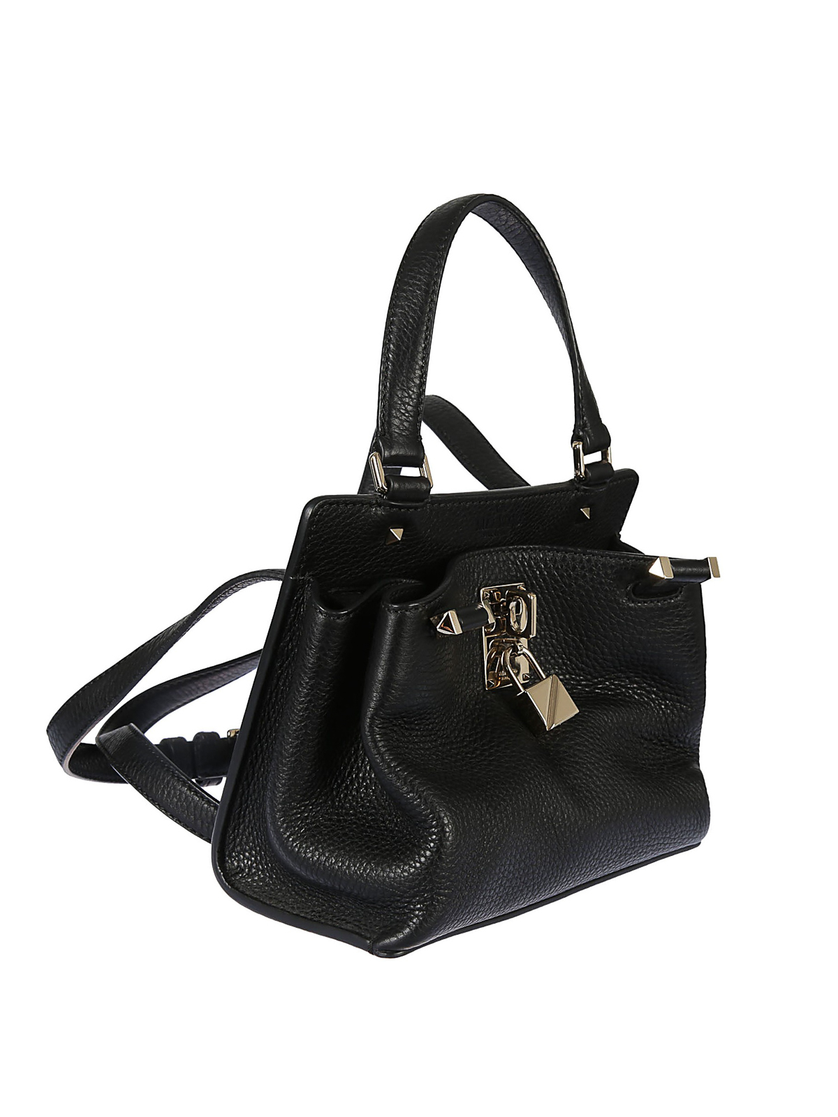 Valentino Garavani Joylock black leather handbag|NW2B0A55VSL0NO