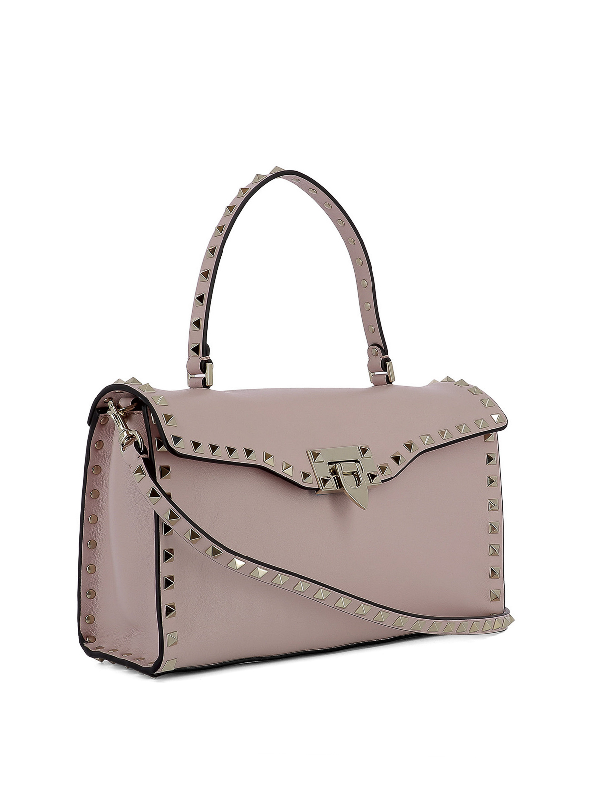 Sac Bandoulière Valentino Rockstud En Cuir Cognac, Parfait état - Occasion