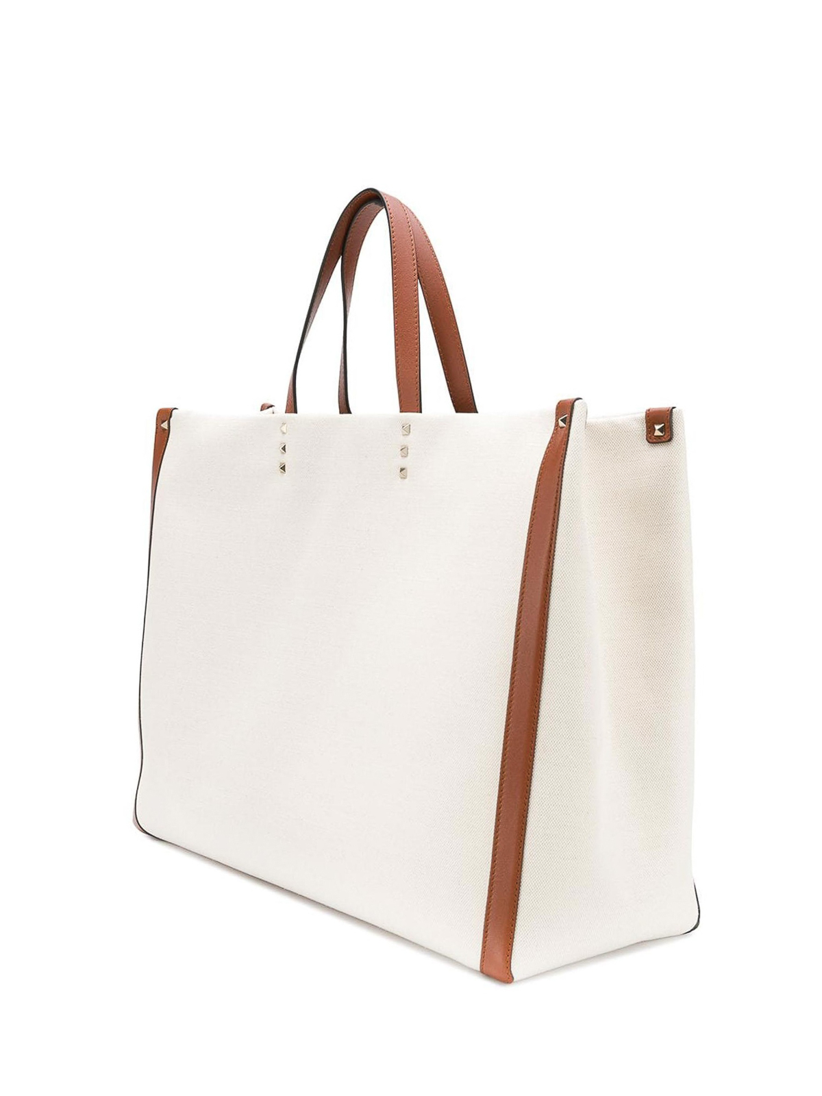 Totes bags Valentino Garavani - VLTN canvas and leather shopping
