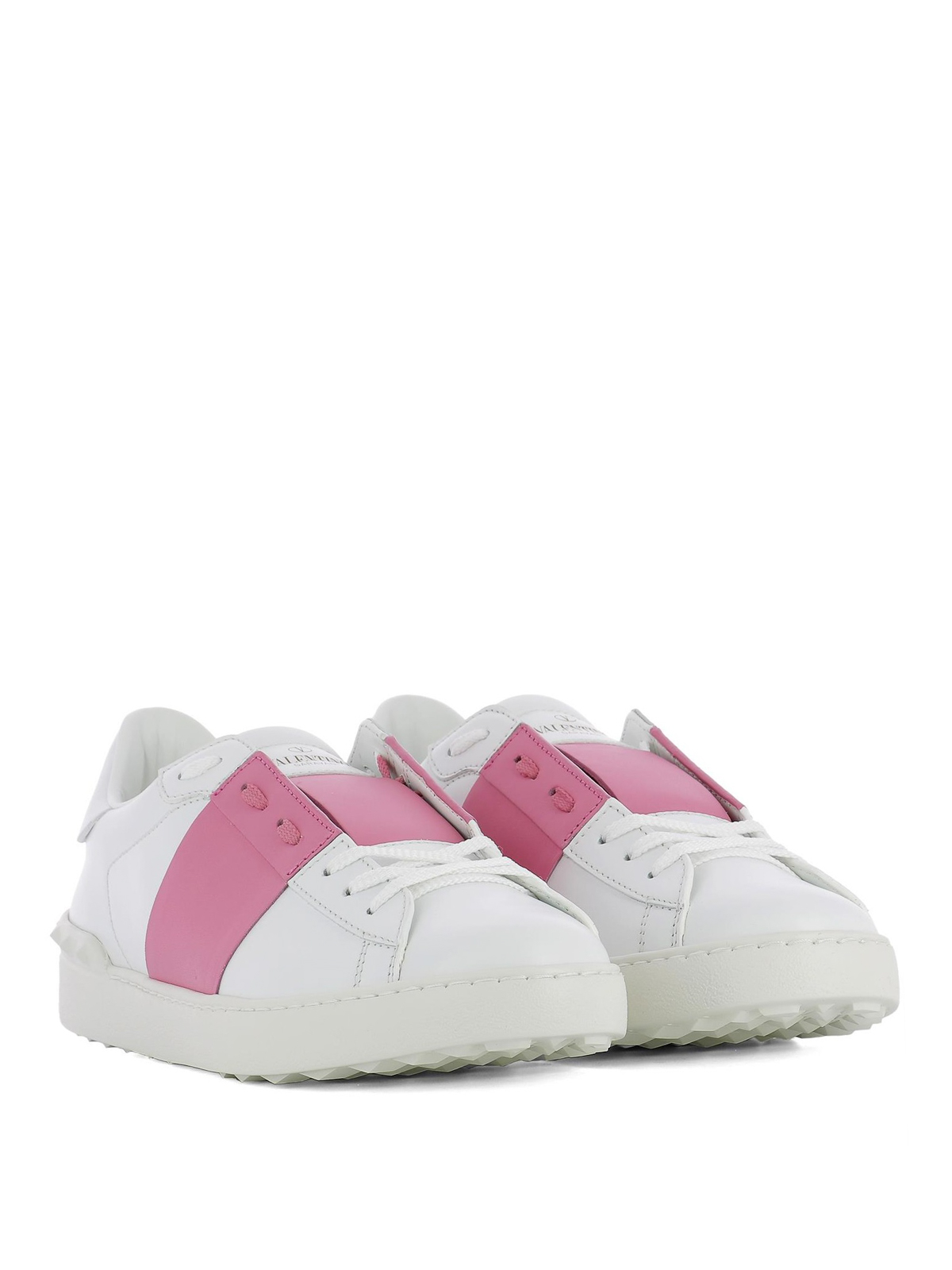 Valentino Garavani - pink band leather sneakers - PY2S0830BLUN76