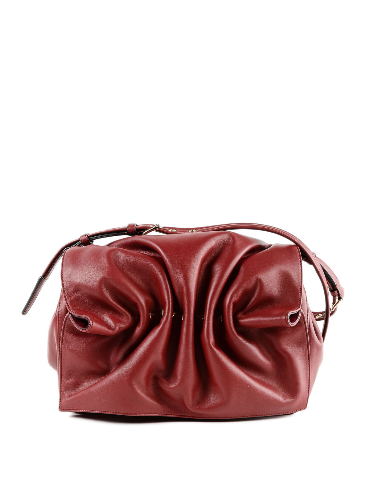 Red Grained-leather tote bag, Valentino Garavani