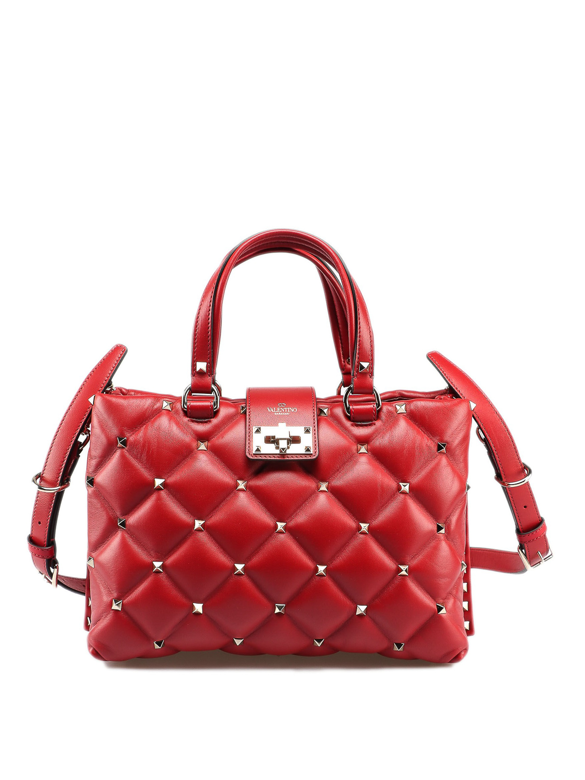 Shoulder bags Valentino Garavani - Candystud red quilted lambskin ...