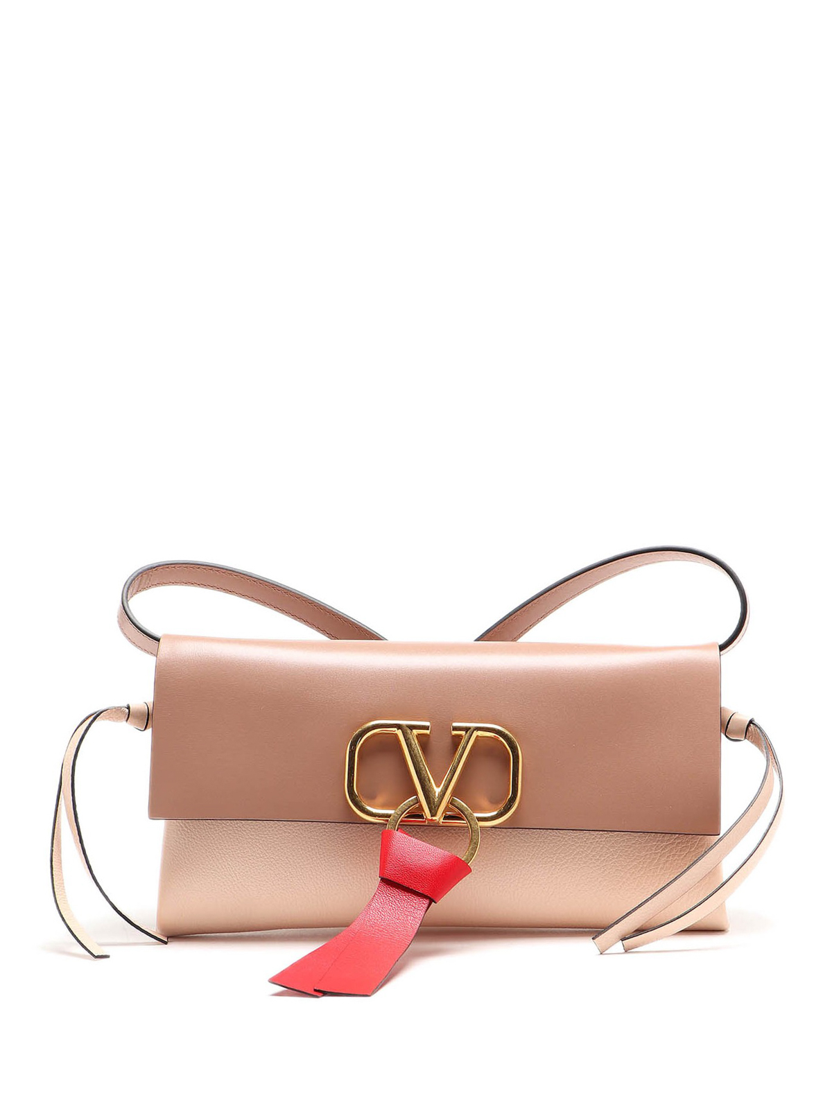 Valentino + Small V-ring Smooth Calfskin Crossbody Bag