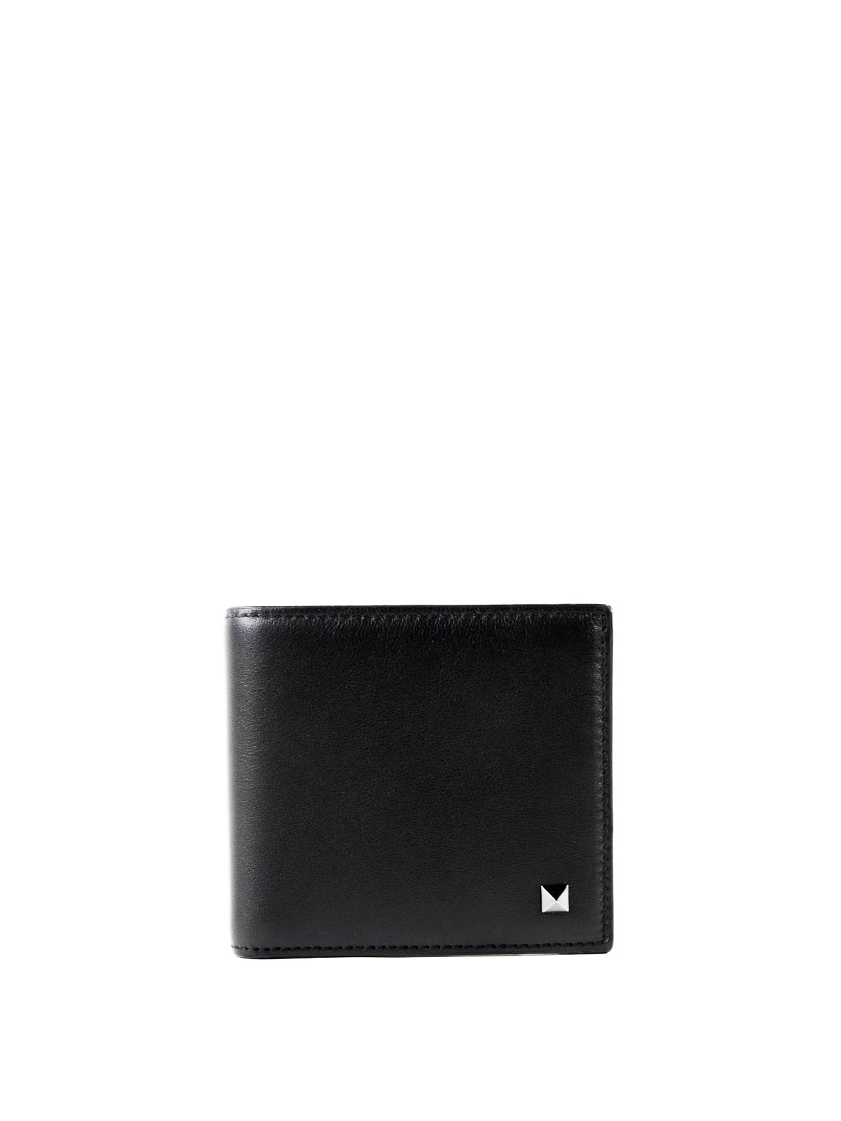 Valentino Garavani 3D STUDS LEATHER BI-FOLD WALLET|LY0P0683VB2R82