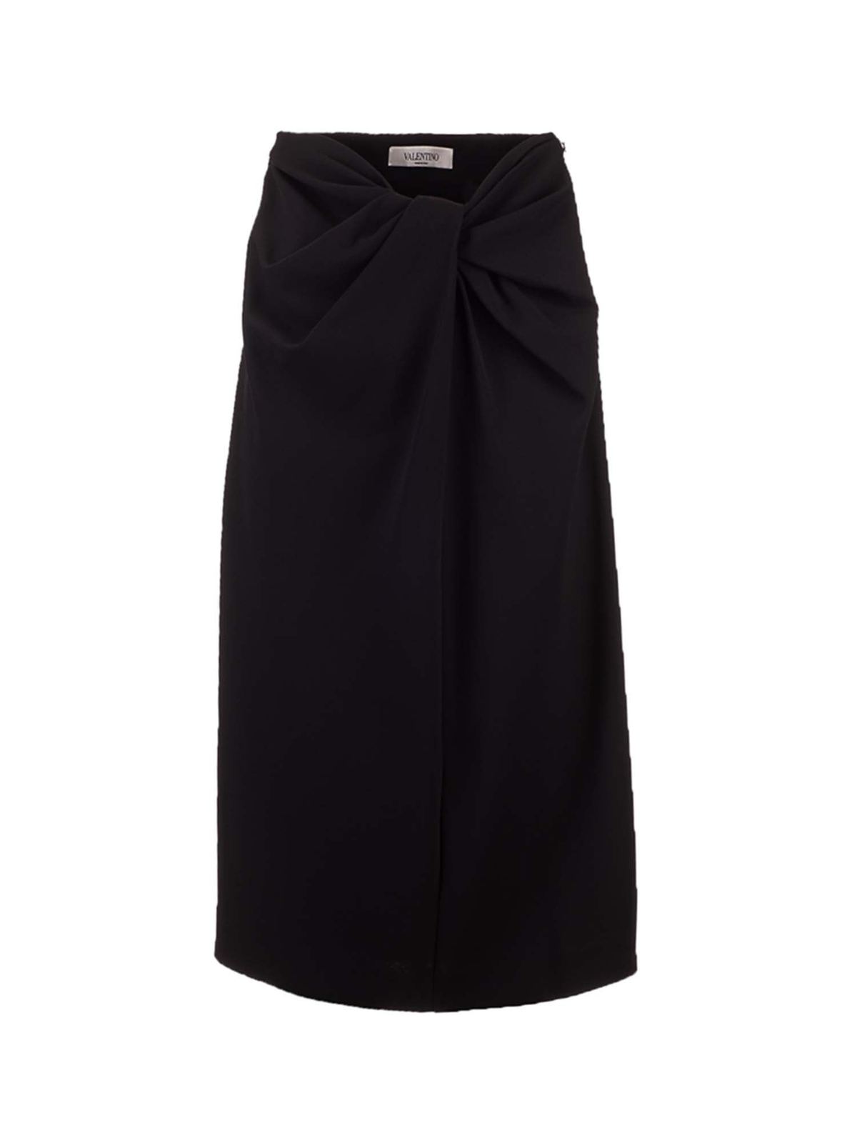 Valentino Knotted Skirt In Black