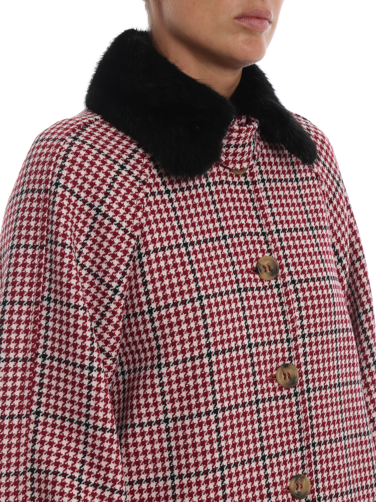 VALENTINO/Mink Fur Short Cape Fur Valentino Mink Faux Fox 1stDibs