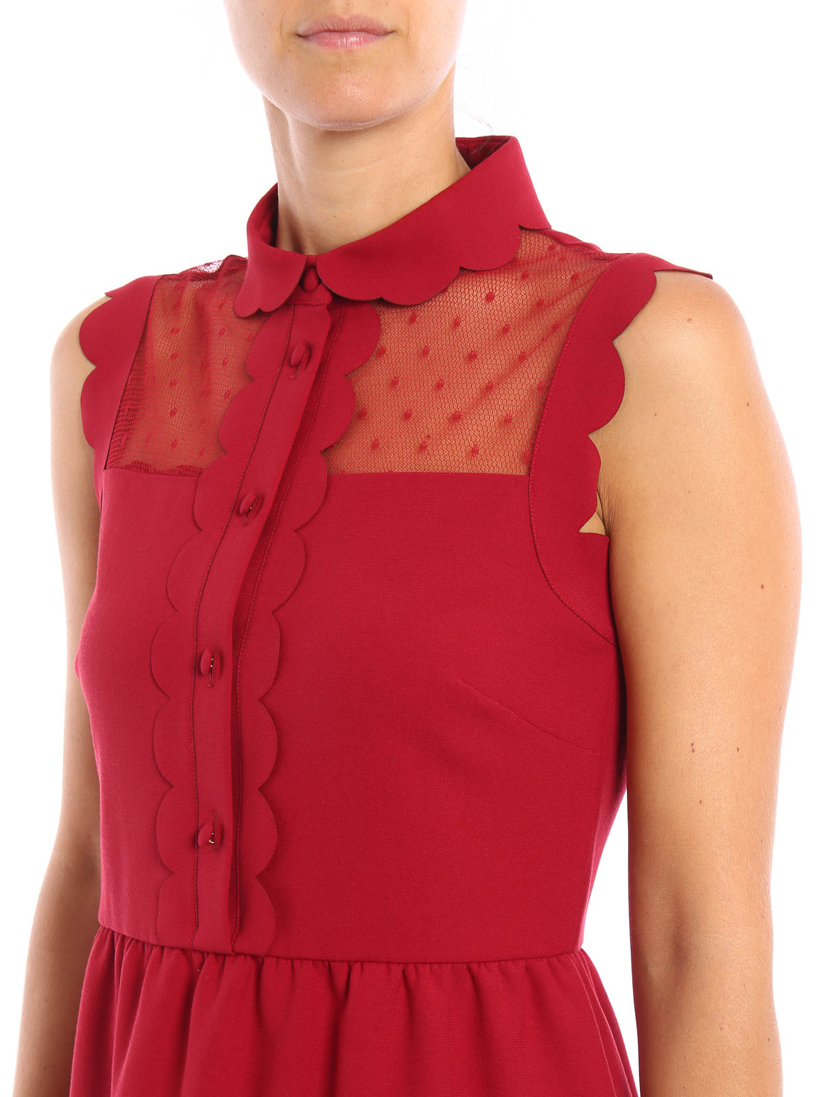 red valentino scalloped dress Red Valentino Scalloped Dress