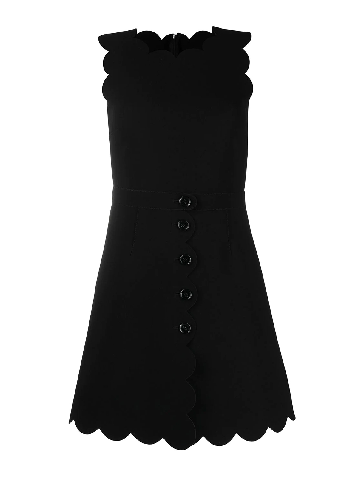 red valentino scalloped dress Red Valentino Scalloped Crepe Mini Dress In Red - 80% Off