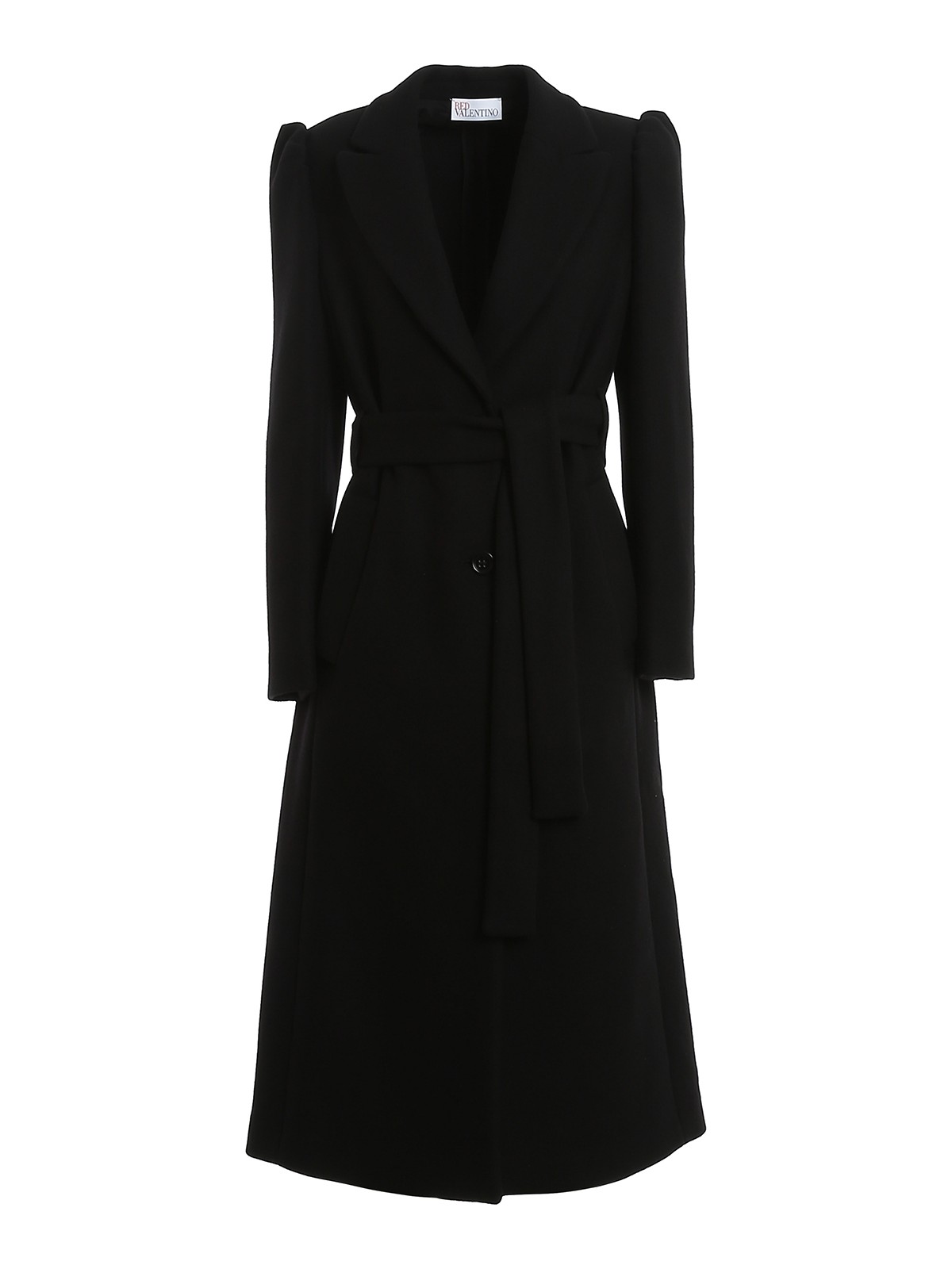美品◎ファー付◎RED VALENTINO ロングコート 黒 ブラック