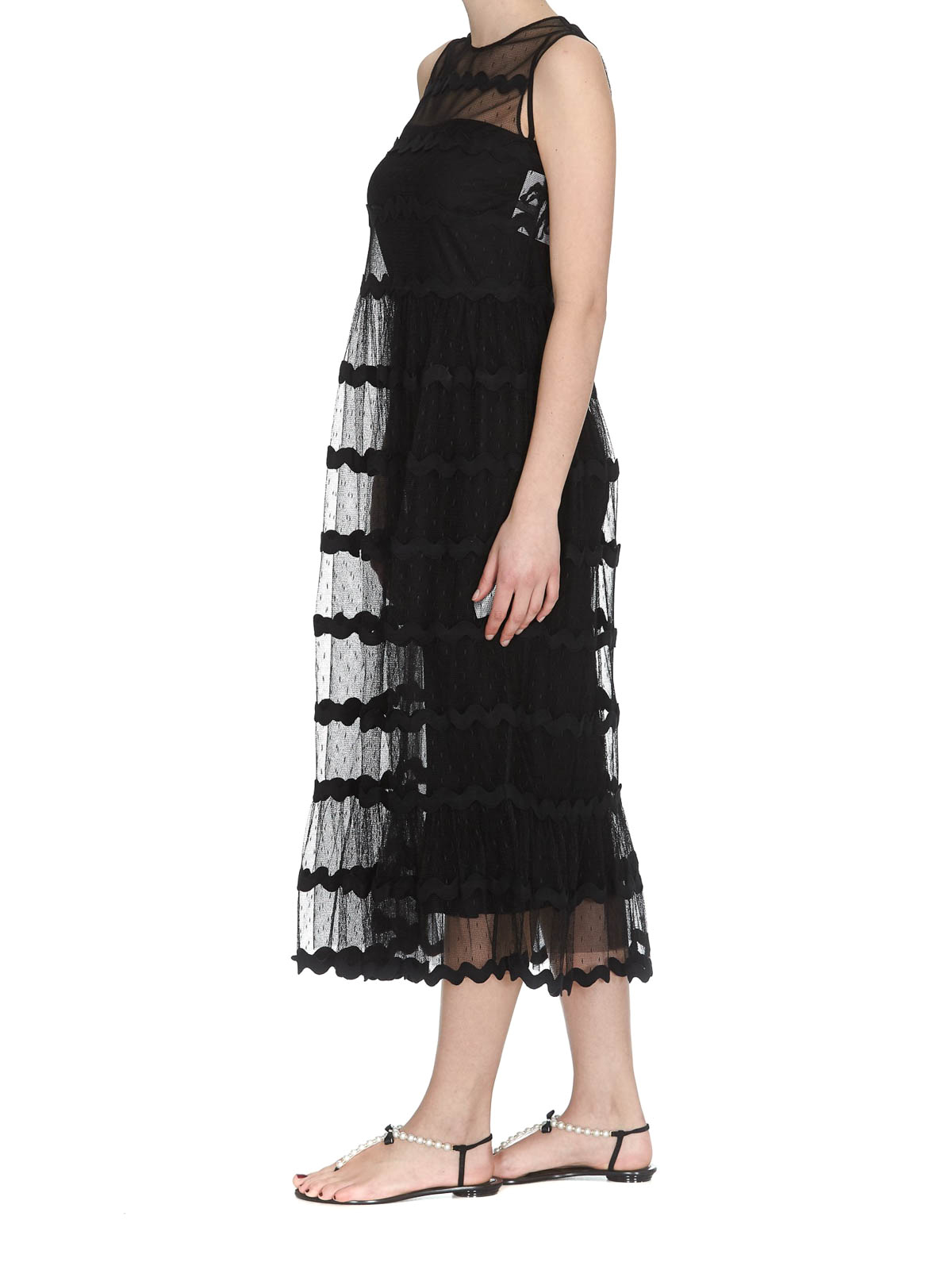 Valentino Red Black tulle dress - Black - Women|RR0VAE401GK0NO
