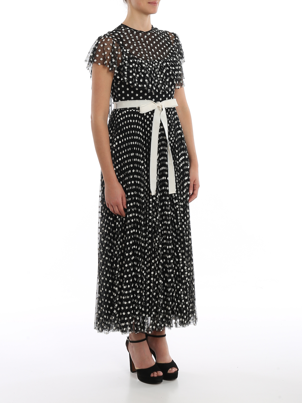 Red valentino flower discount and polka dot dress