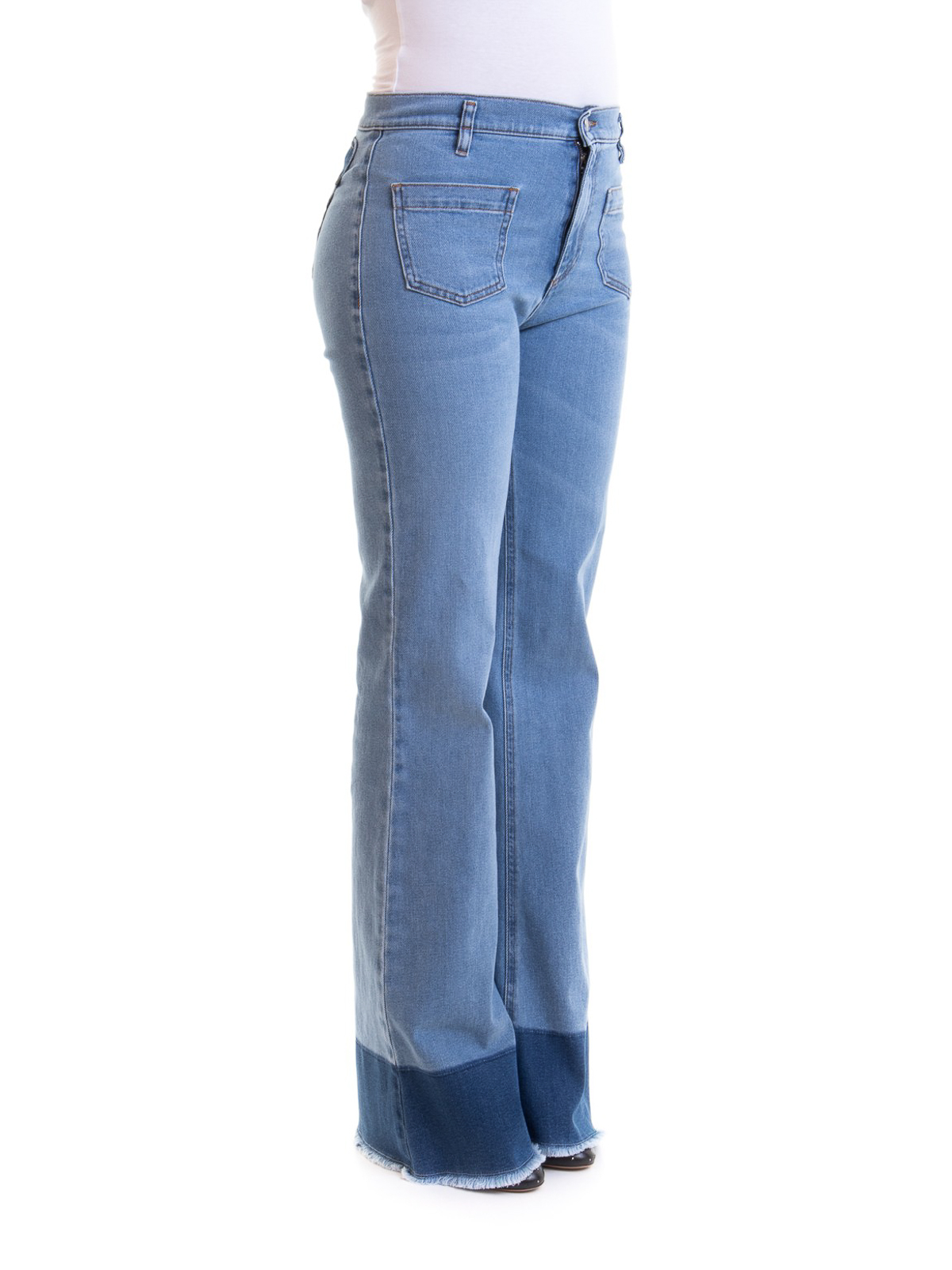 Butterfly Patched Flare Jeans