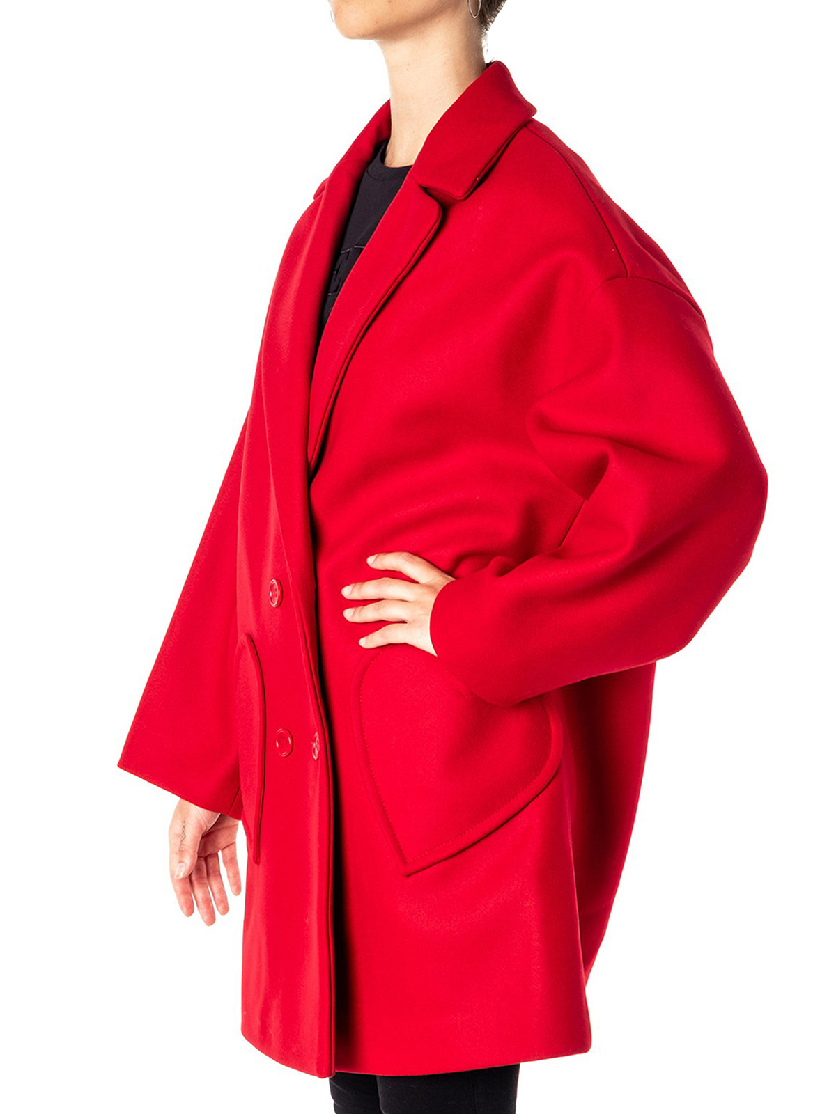 Anger alligevel Tomhed Short coats Valentino Red - Red wool and cashmere oversize coat -  SR3CAA80497D05