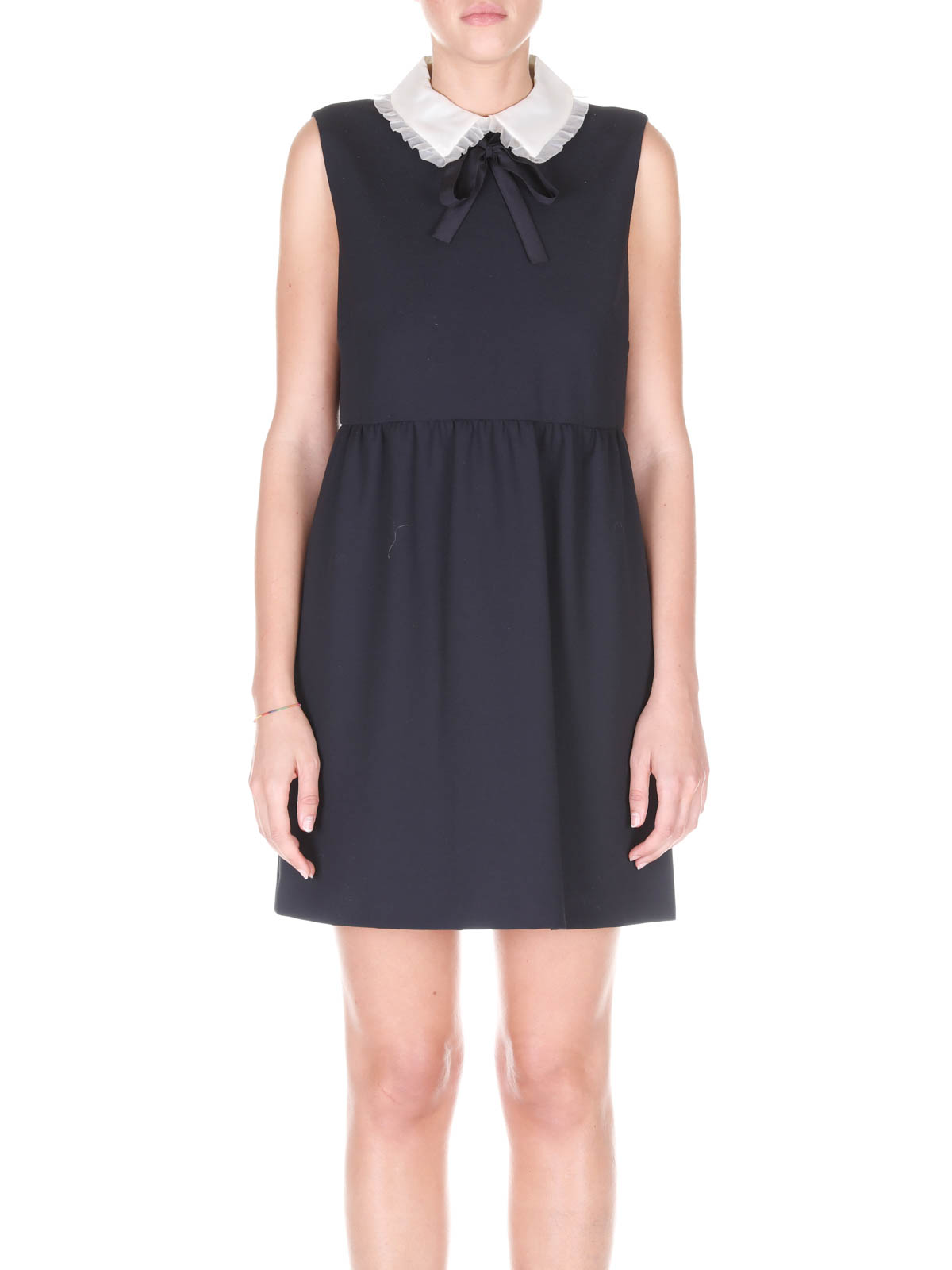 valentino black dress white collar Valentino // Black & White Round Collar Dress – VSP Consignment main image 1