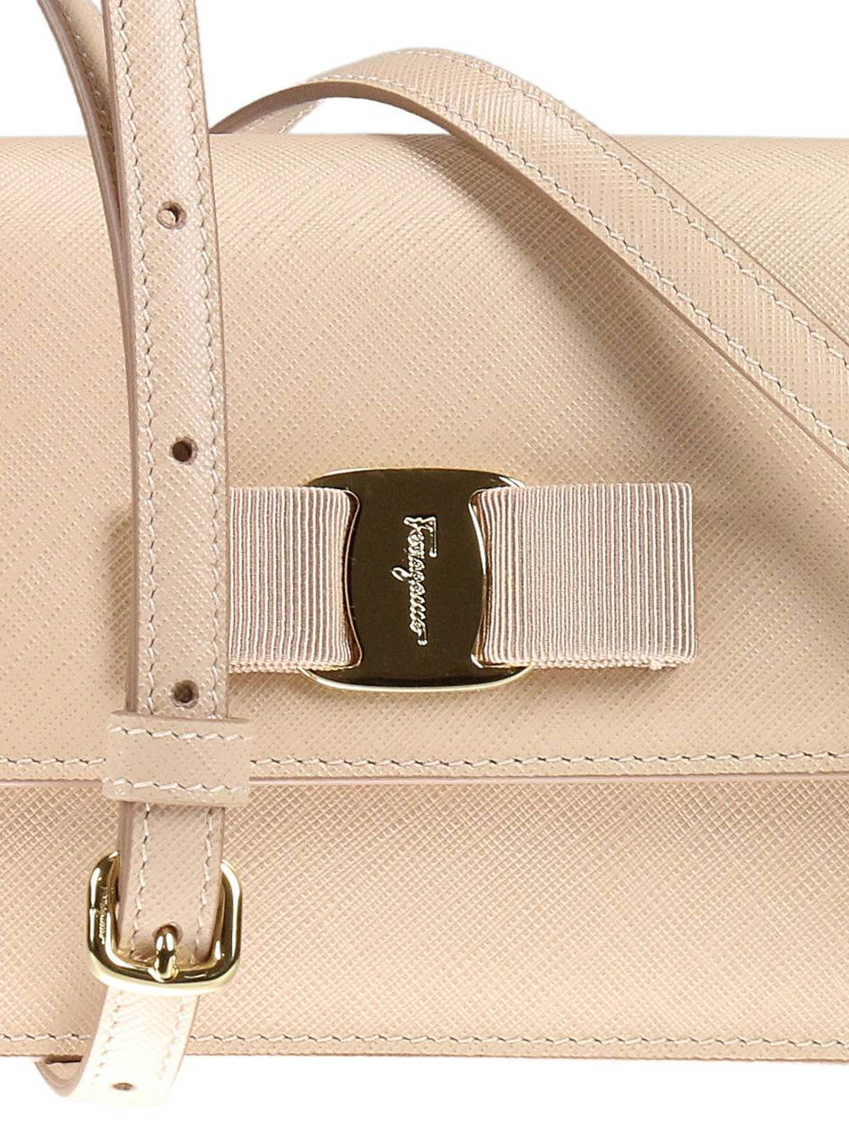 Ferragamo Vara bow mini crossbody bag - Light Beige|22C543646441