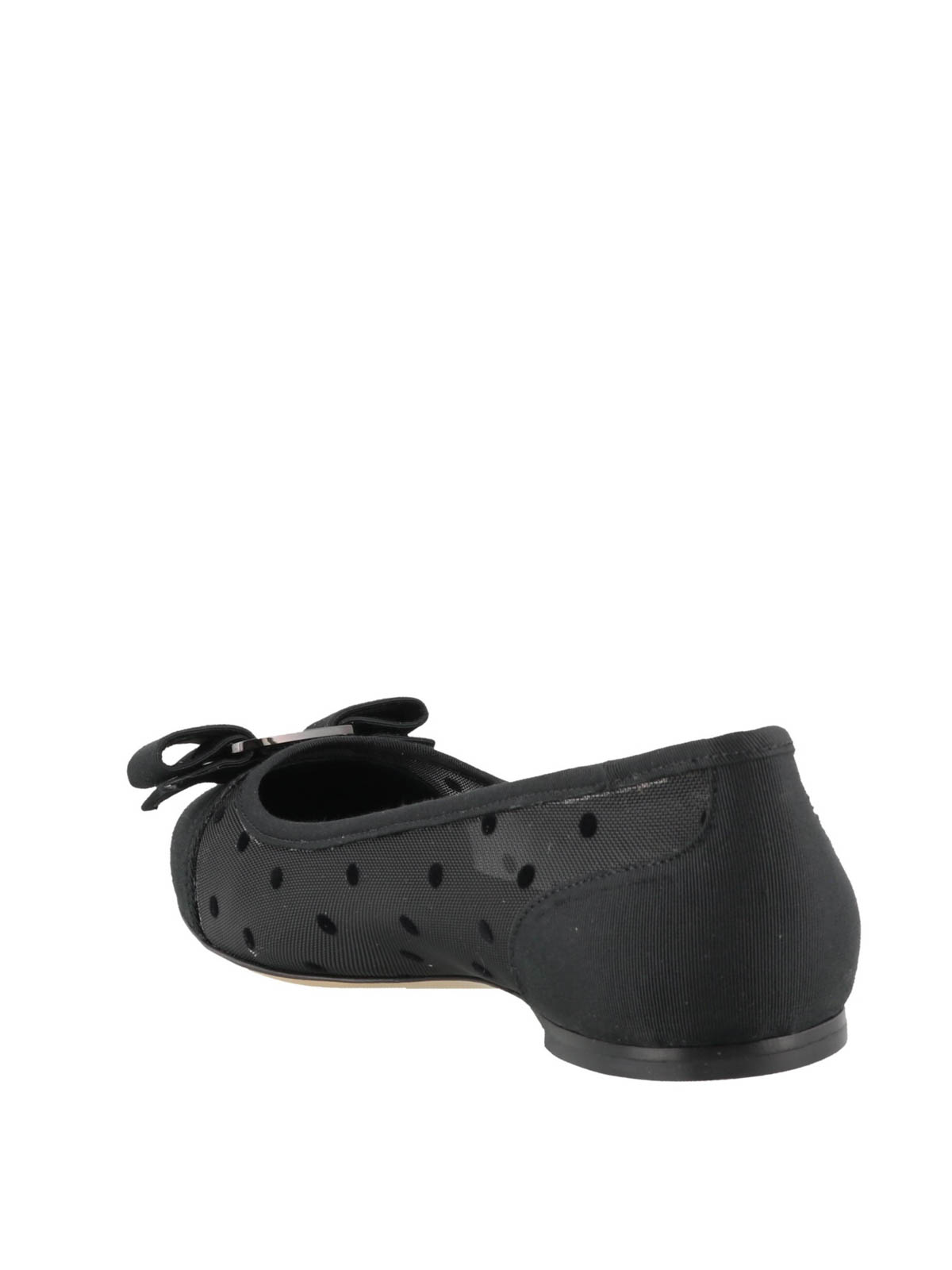 Ferragamo Varina Dots flats - Black - Women|707708 | thebs.com