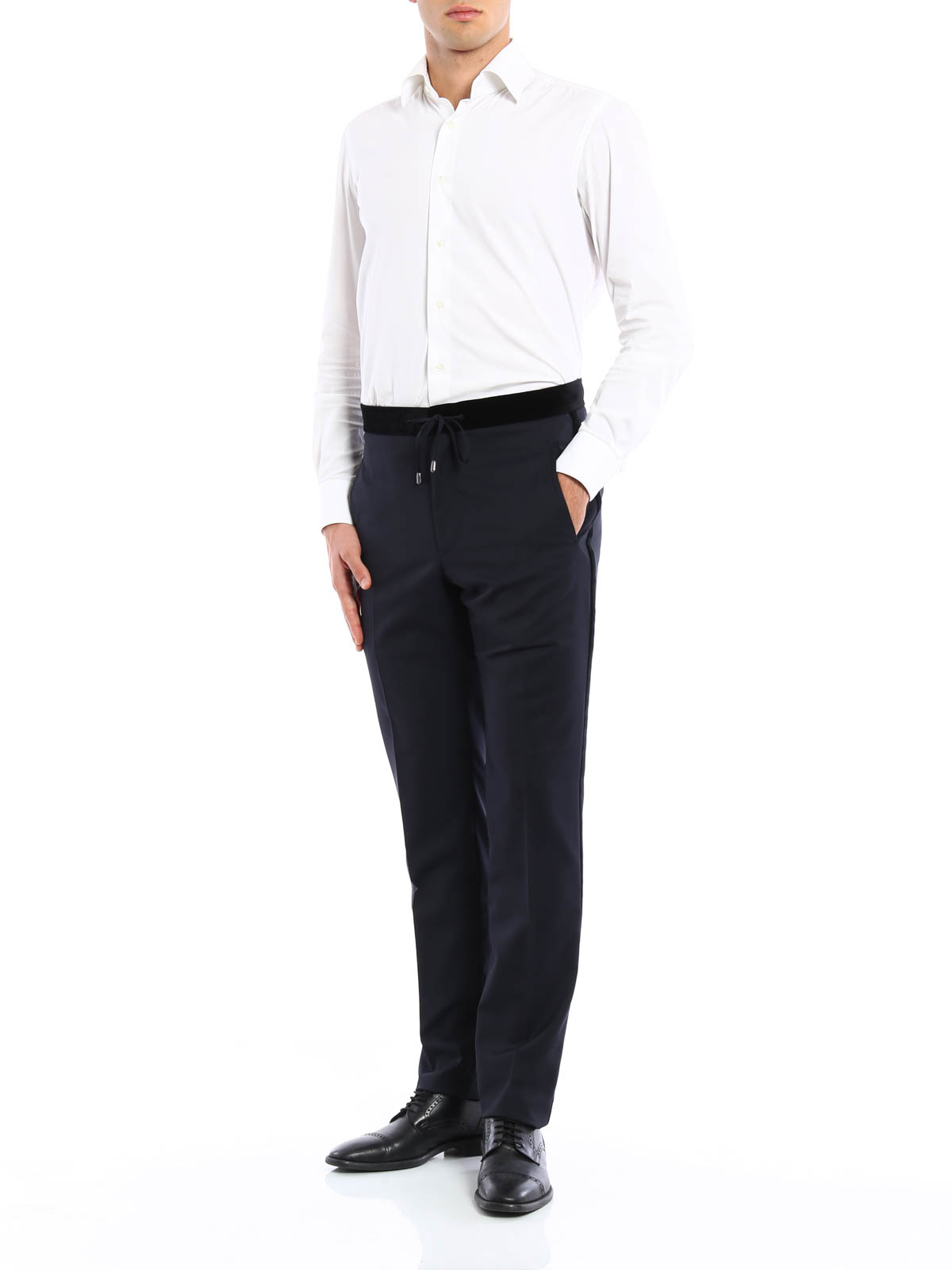 Tailored & Formal trousers Z Zegna - Velvet inserts tailored