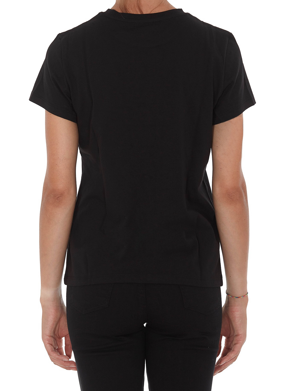 Shop Apc Velvet Logo T-shirt In Black