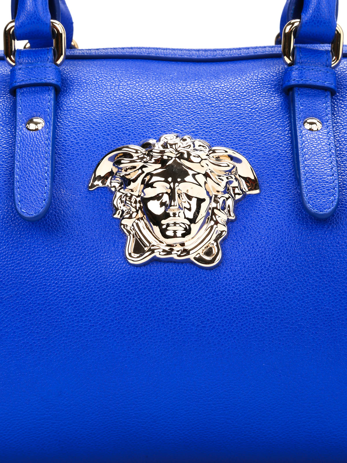 VERSACE: bag in hammered leather with Medusa - Pink