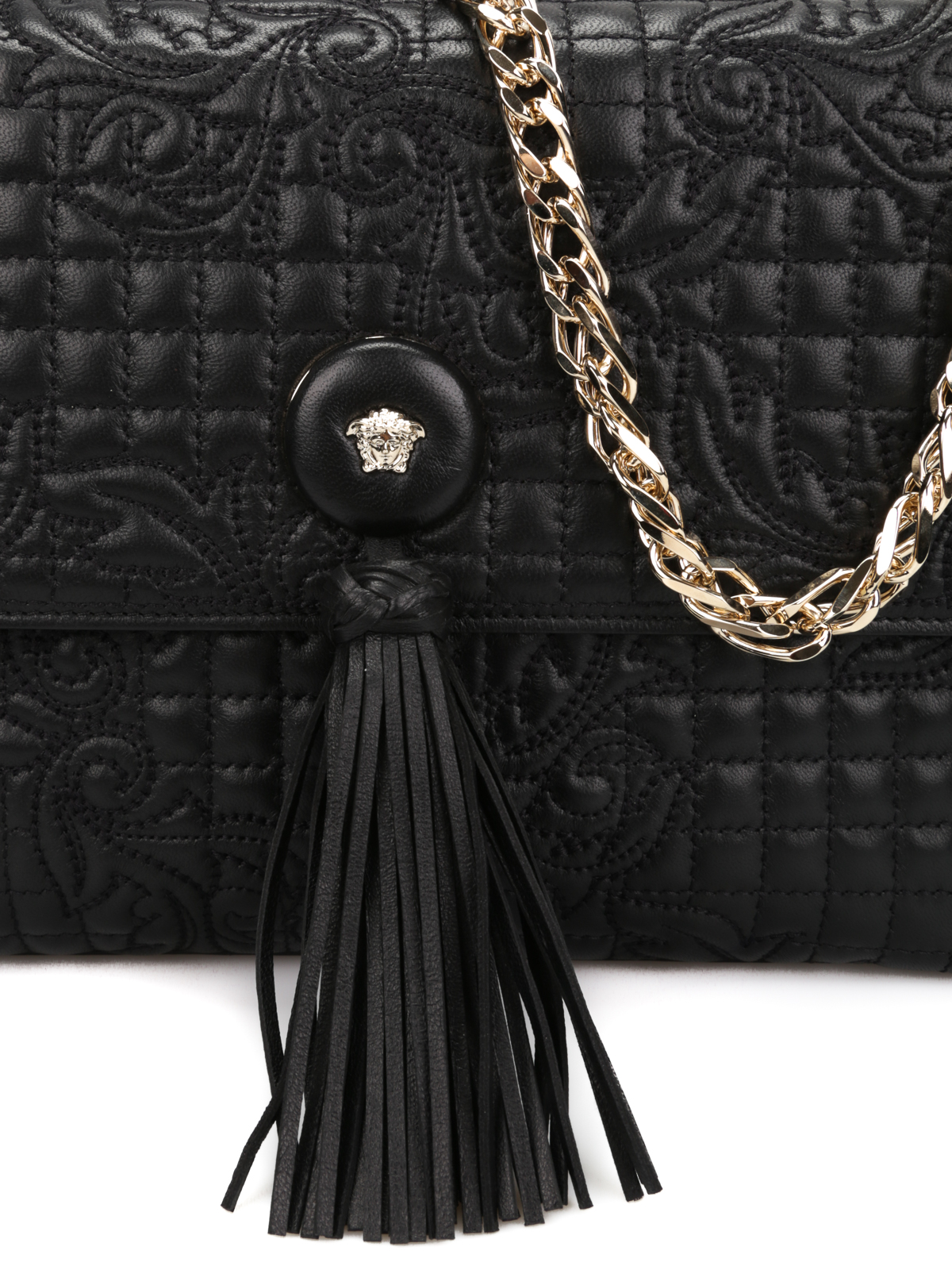 Versace Black and Gold Barocco Crossbody Bag Versace