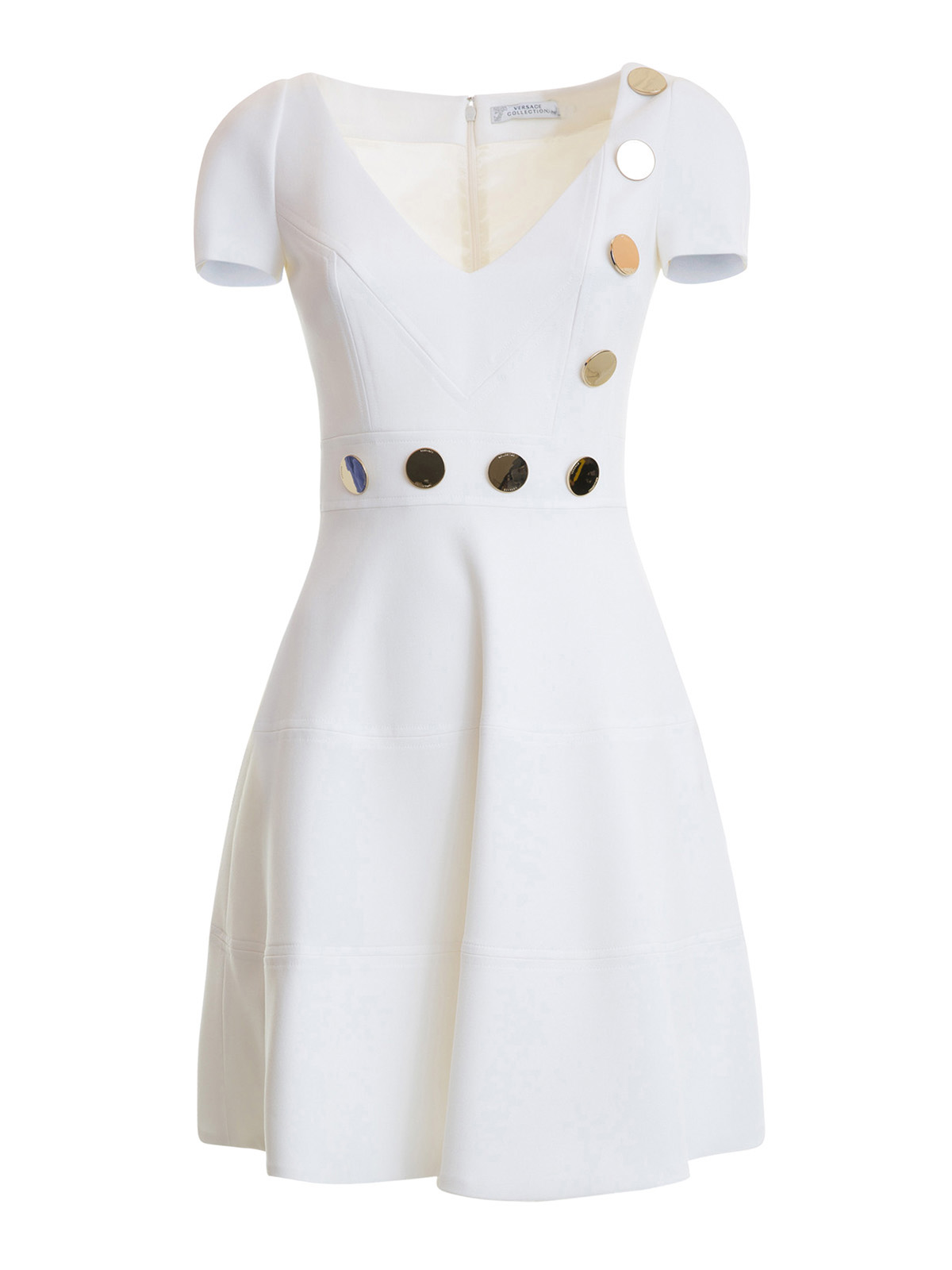 Versace Collection A-line dress with gold-tone studs|G35119G600556G1064