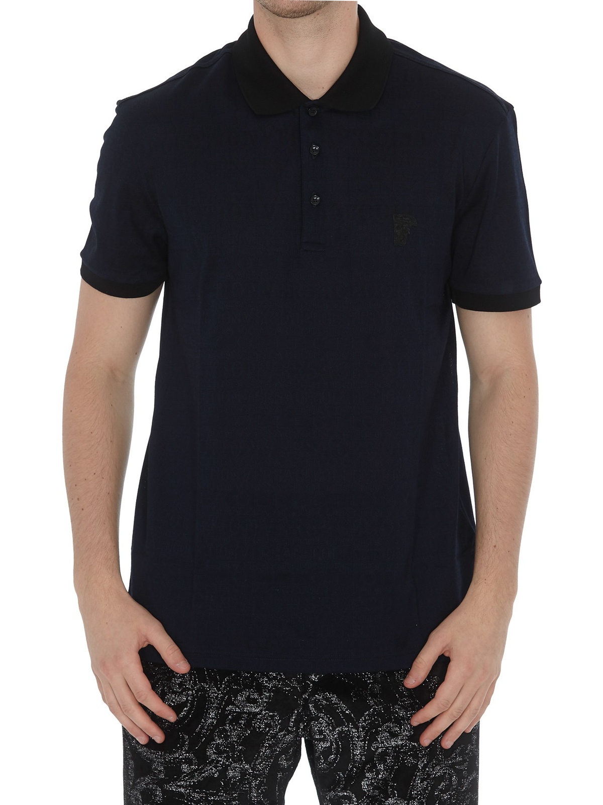 versace collection polo blue