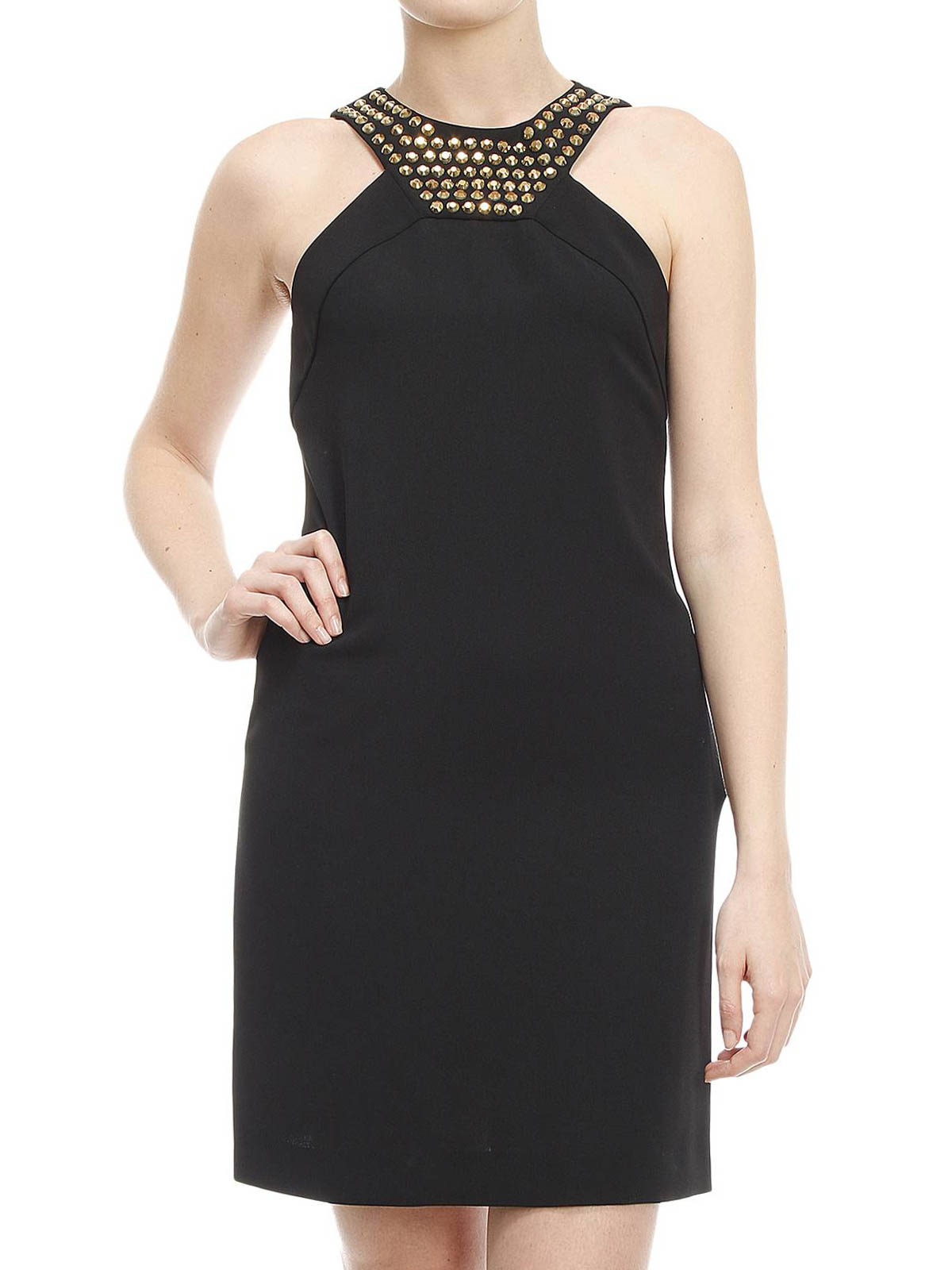 Versace Collection Halter neck studded dress|G34319601411G1008