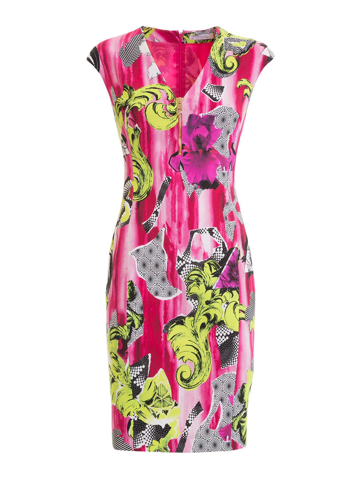 Versace Collection Patterned viscose sleeveless dress