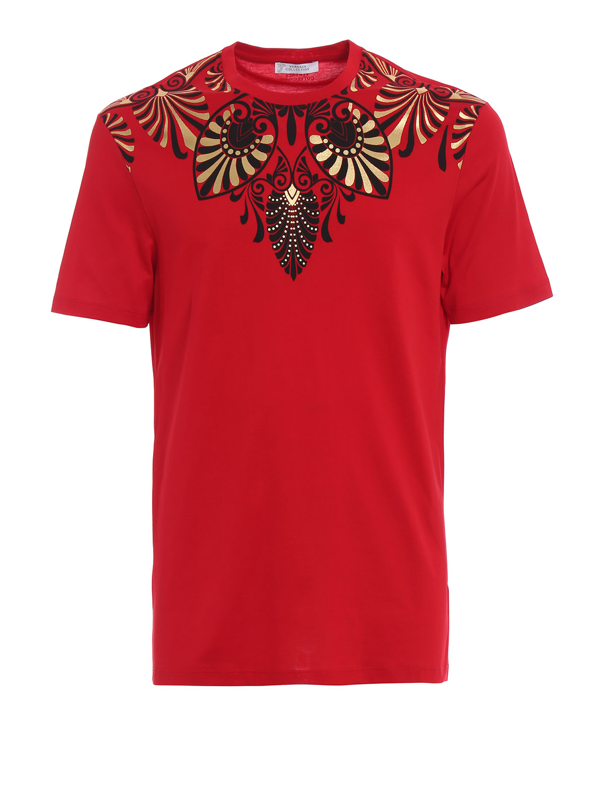 T-shirts Versace Collection - Embellished red T-shirt V800683VJ00489V1207