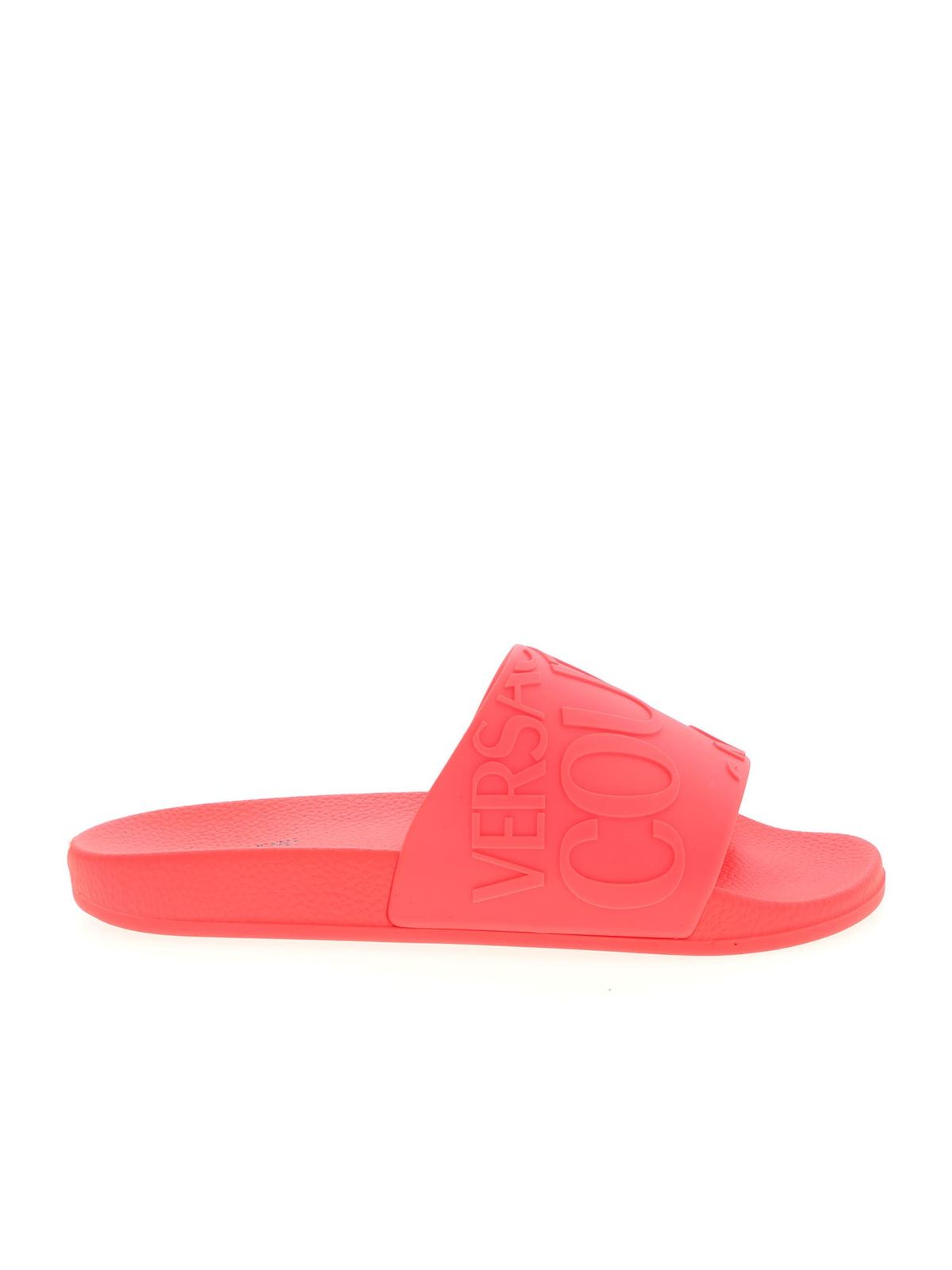 Versace flip flops store red