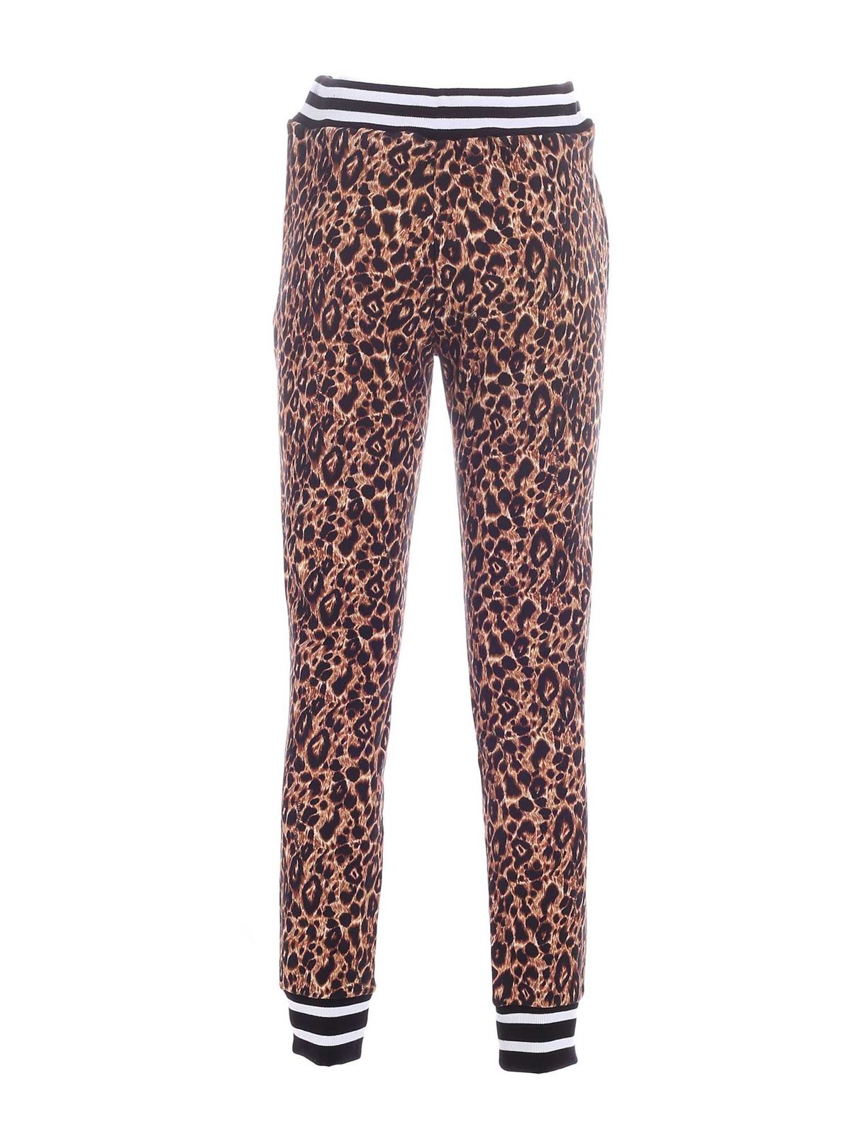 Versace Jeans Couture Drawstring animal print joggers