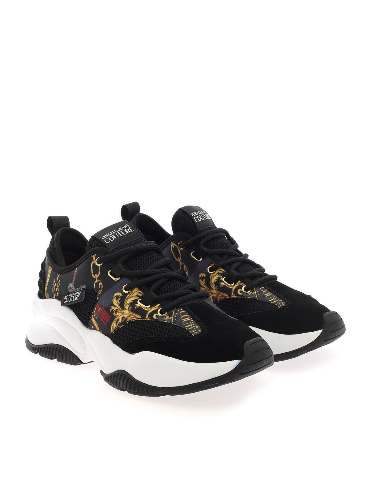 Trainers Versace Couture - Baroque logo print sneakers in