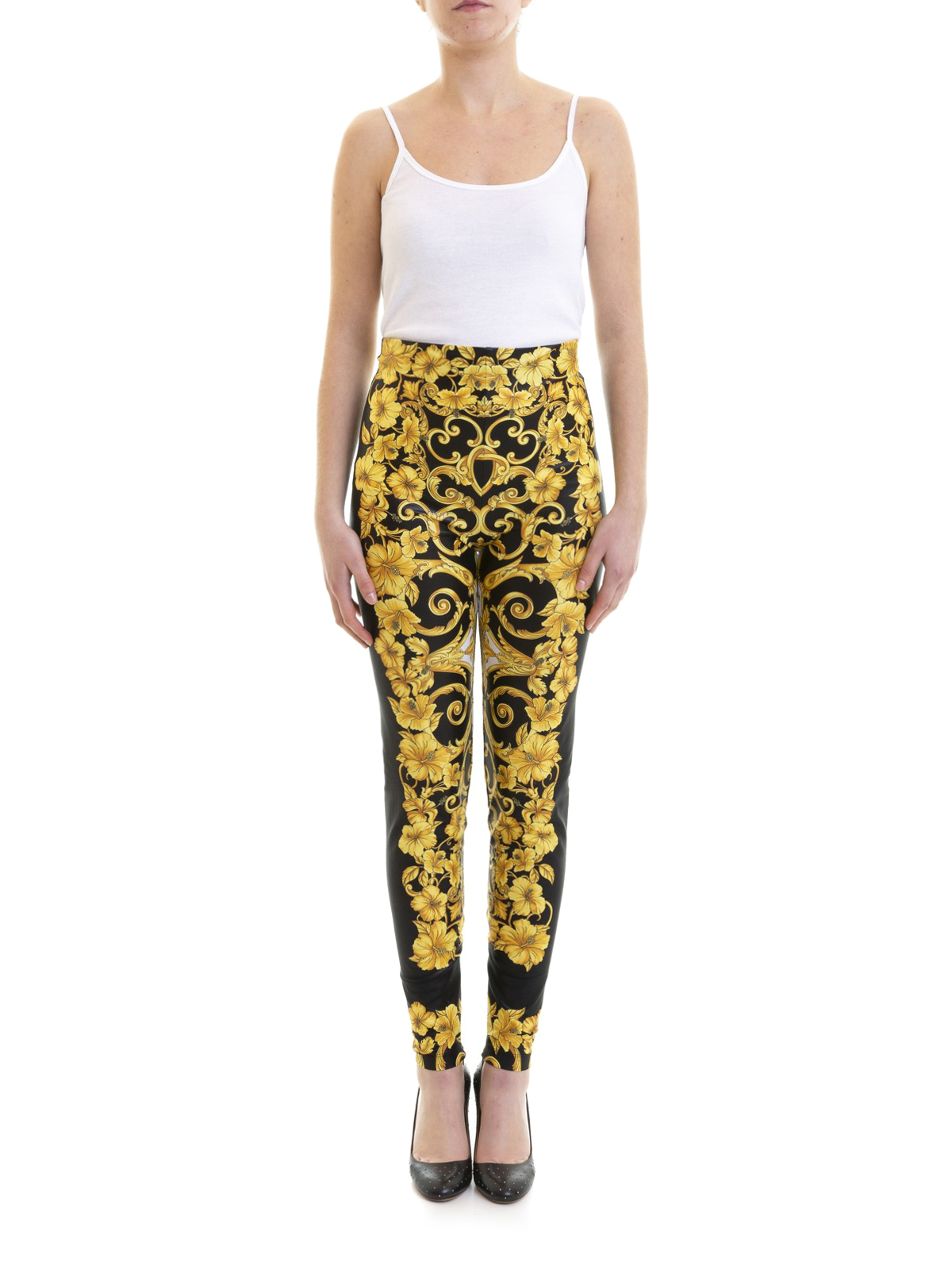 Black and Golden Galaxy Print Yoga Legging - Buy Print Leggings Online |  FlexyFeli